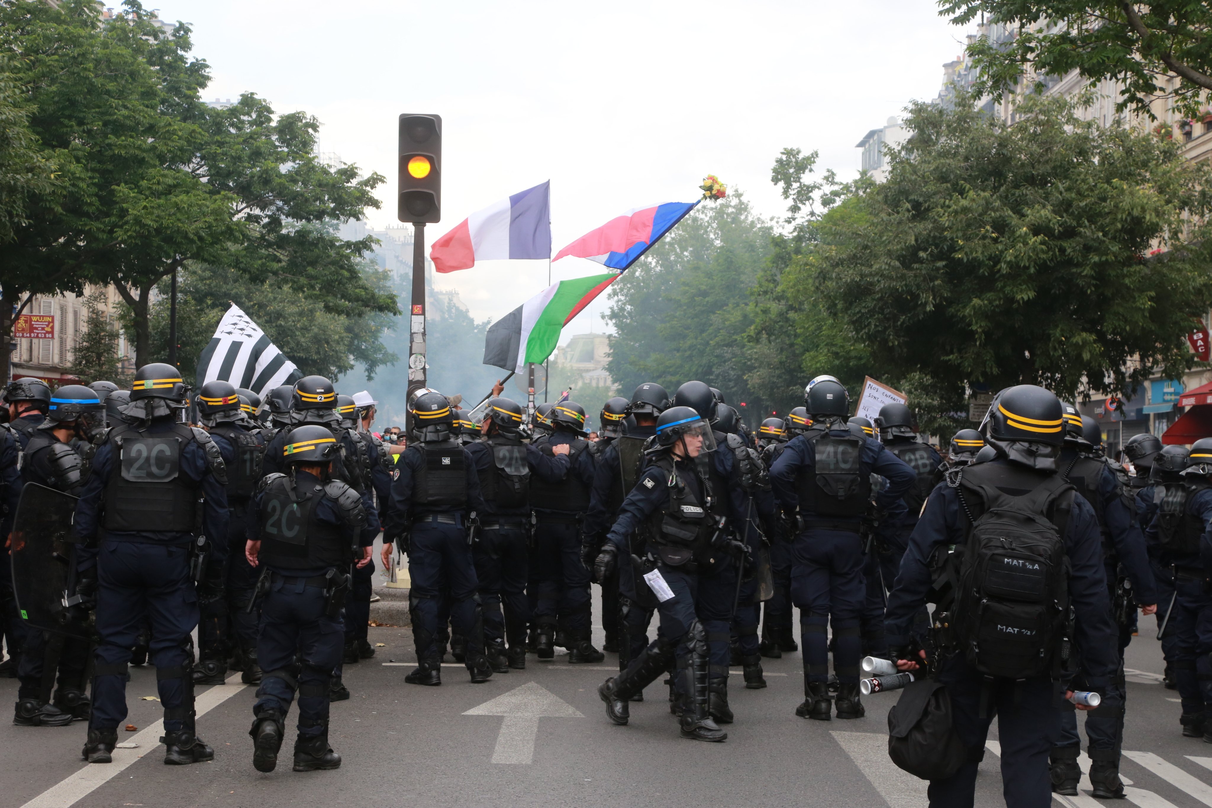 Protesters Hold An Anti-Covid Rule Demonstration In Paris