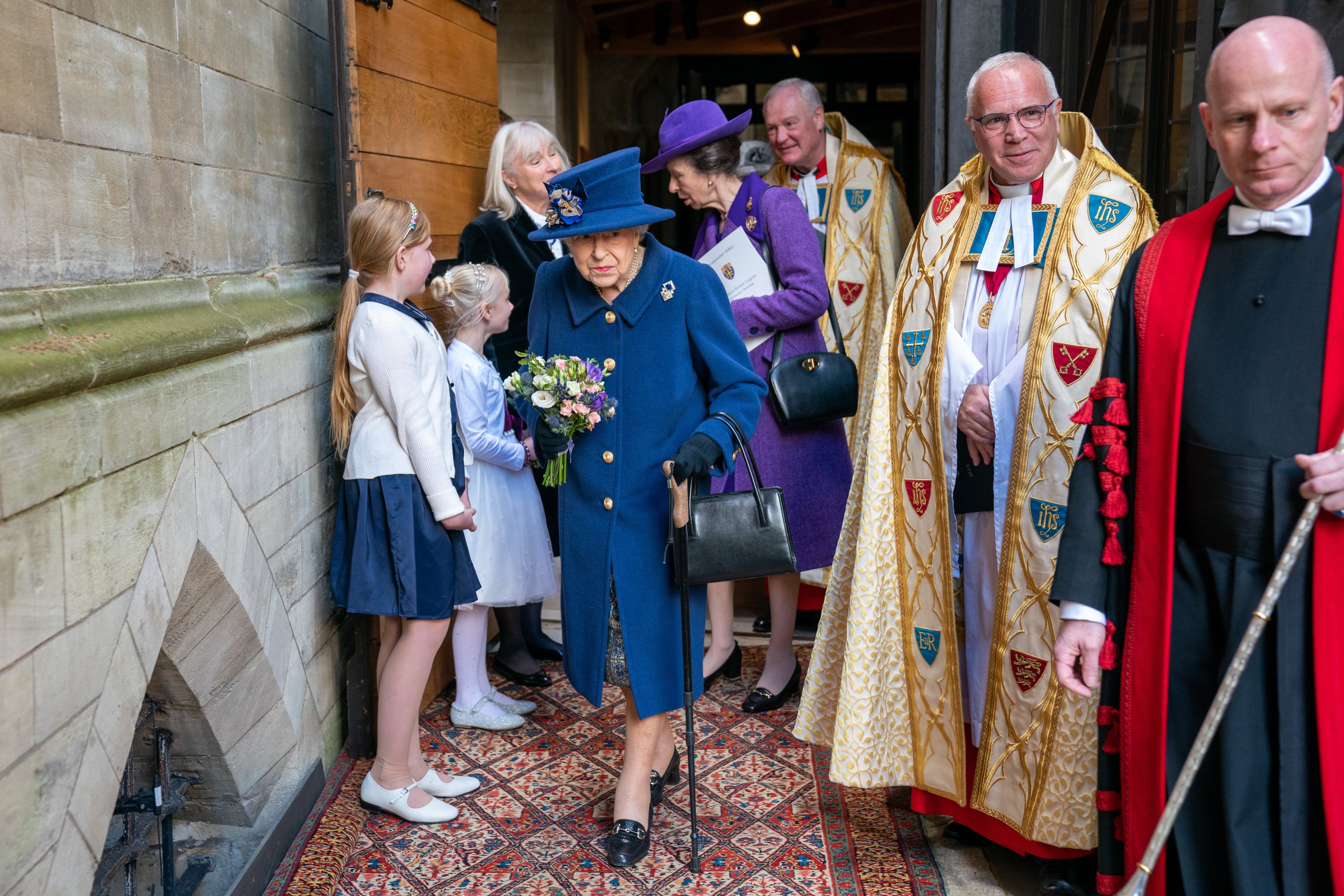 The Queen And The Princess Royal Attend A Service Of Thanksgiving At Westminster Abbey
