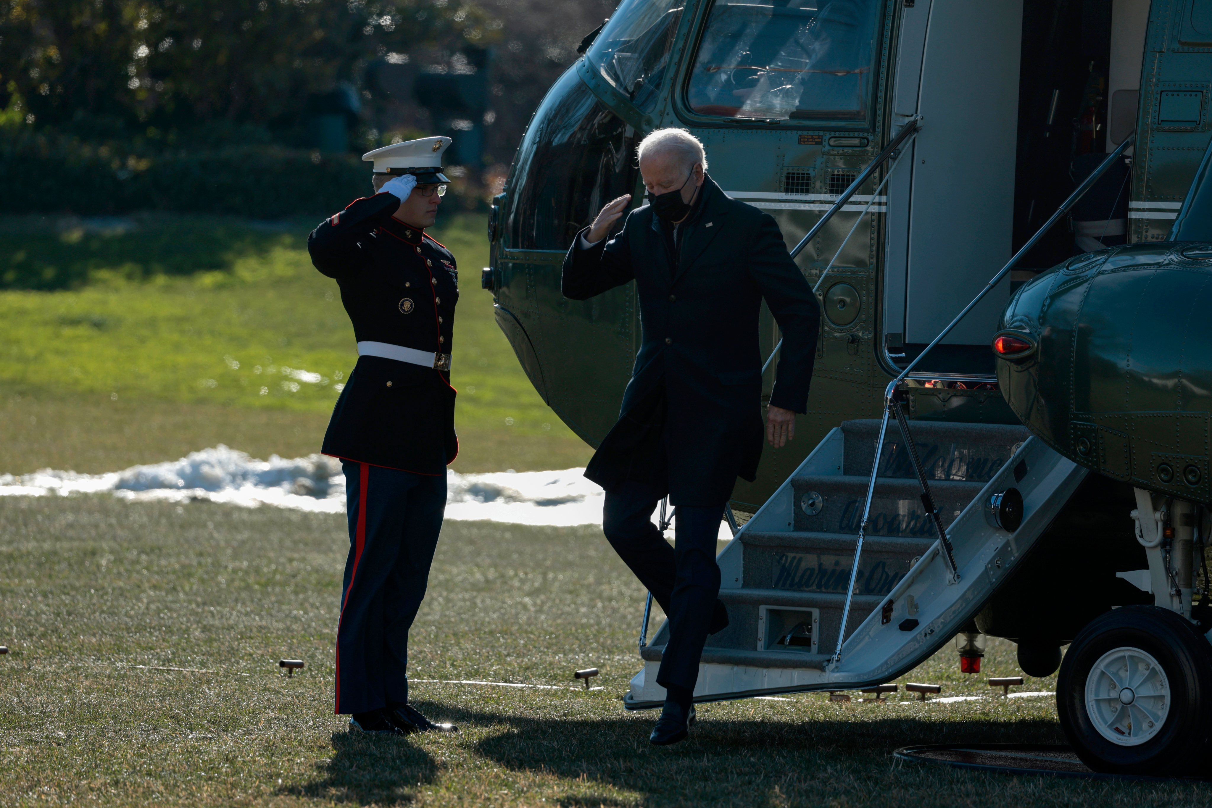 President Biden Returns To Washington From Camp David