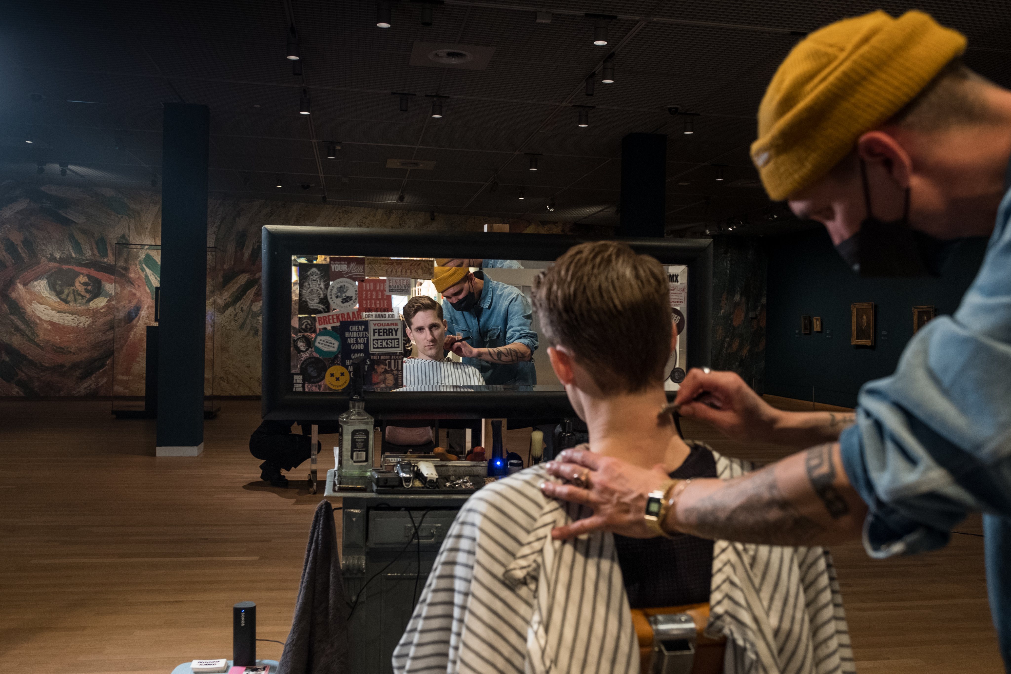 Dutch Theaters Host Haircuts To Highlight Covid Impact On Culture Sector