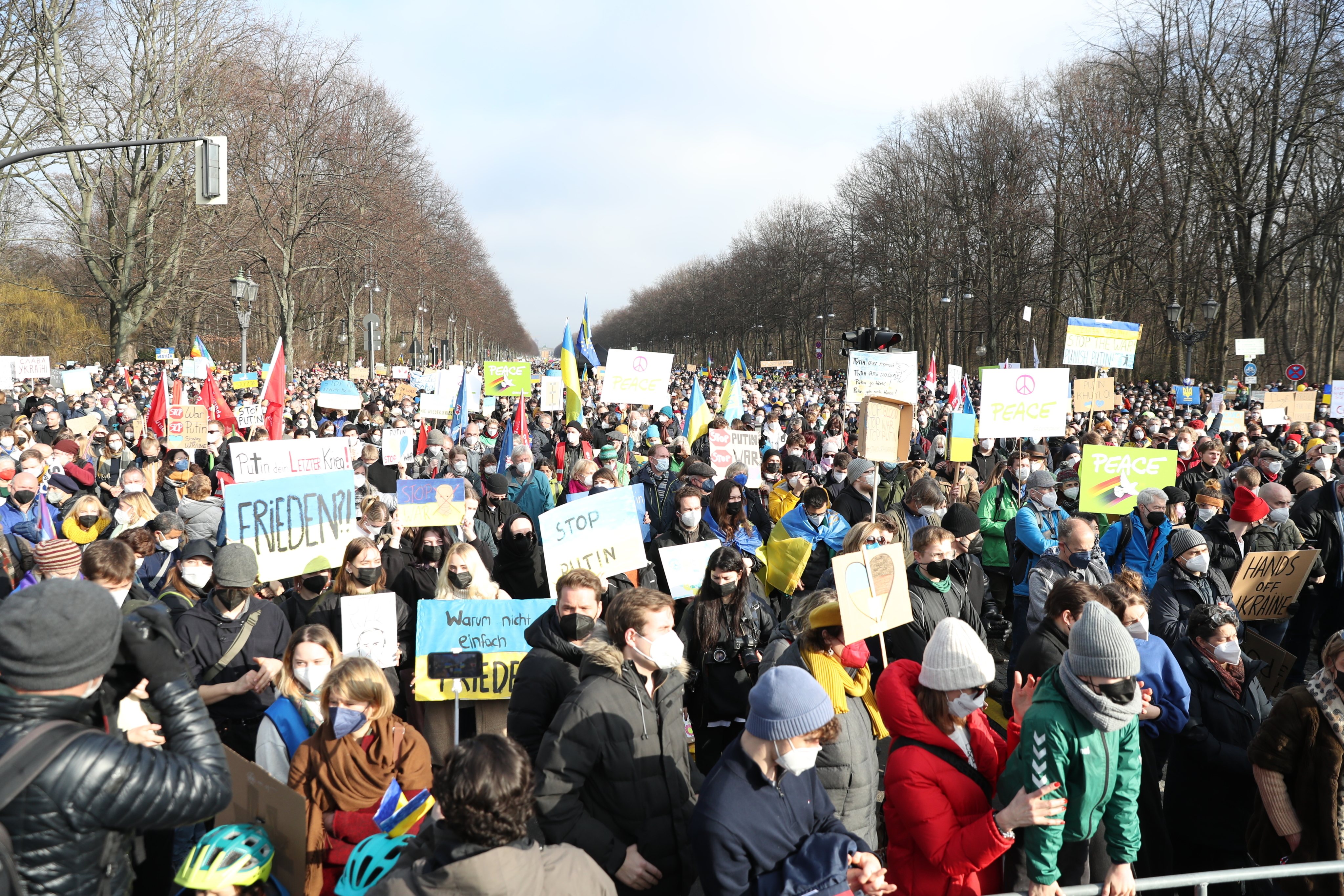 Demonstration in support of Ukraine in Berlin