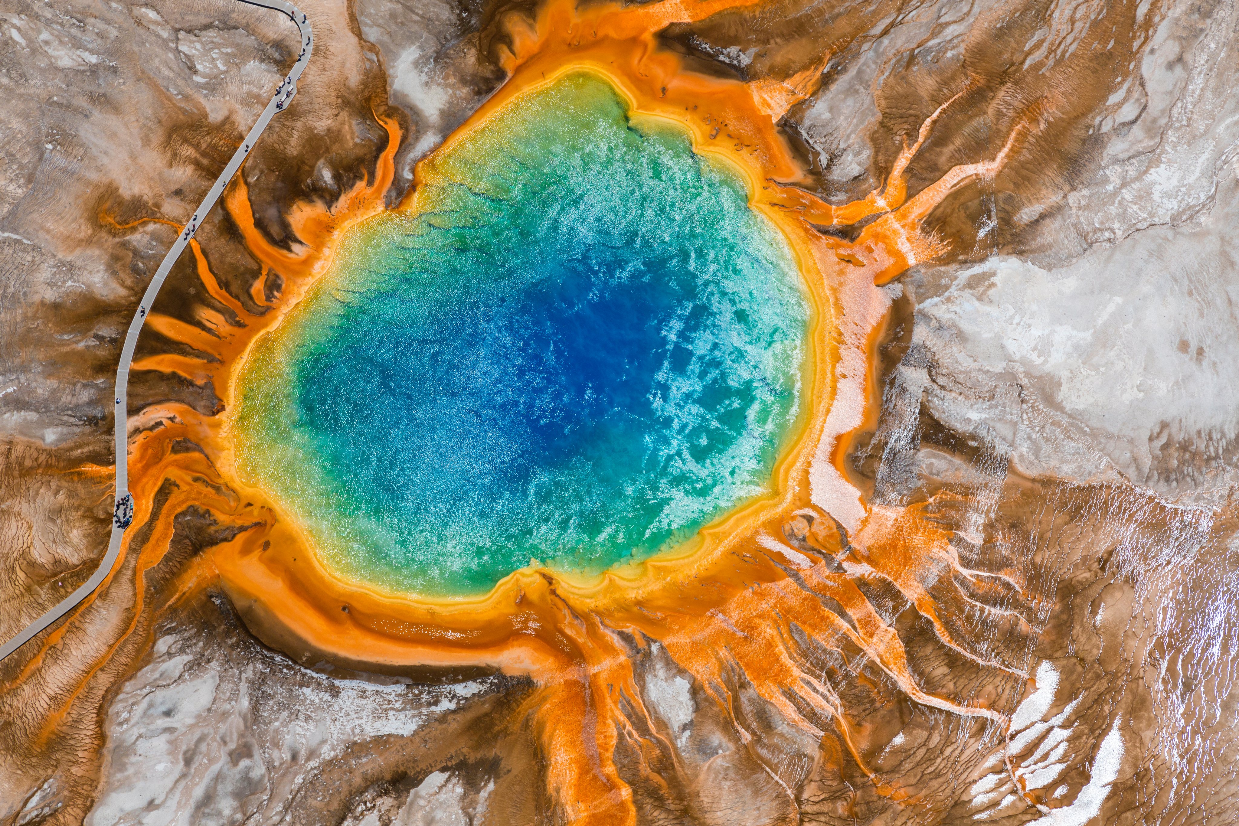 Grand Prismatic Spring. Midway Geyser Basin. Yellowstone National Park. Wyoming. USA