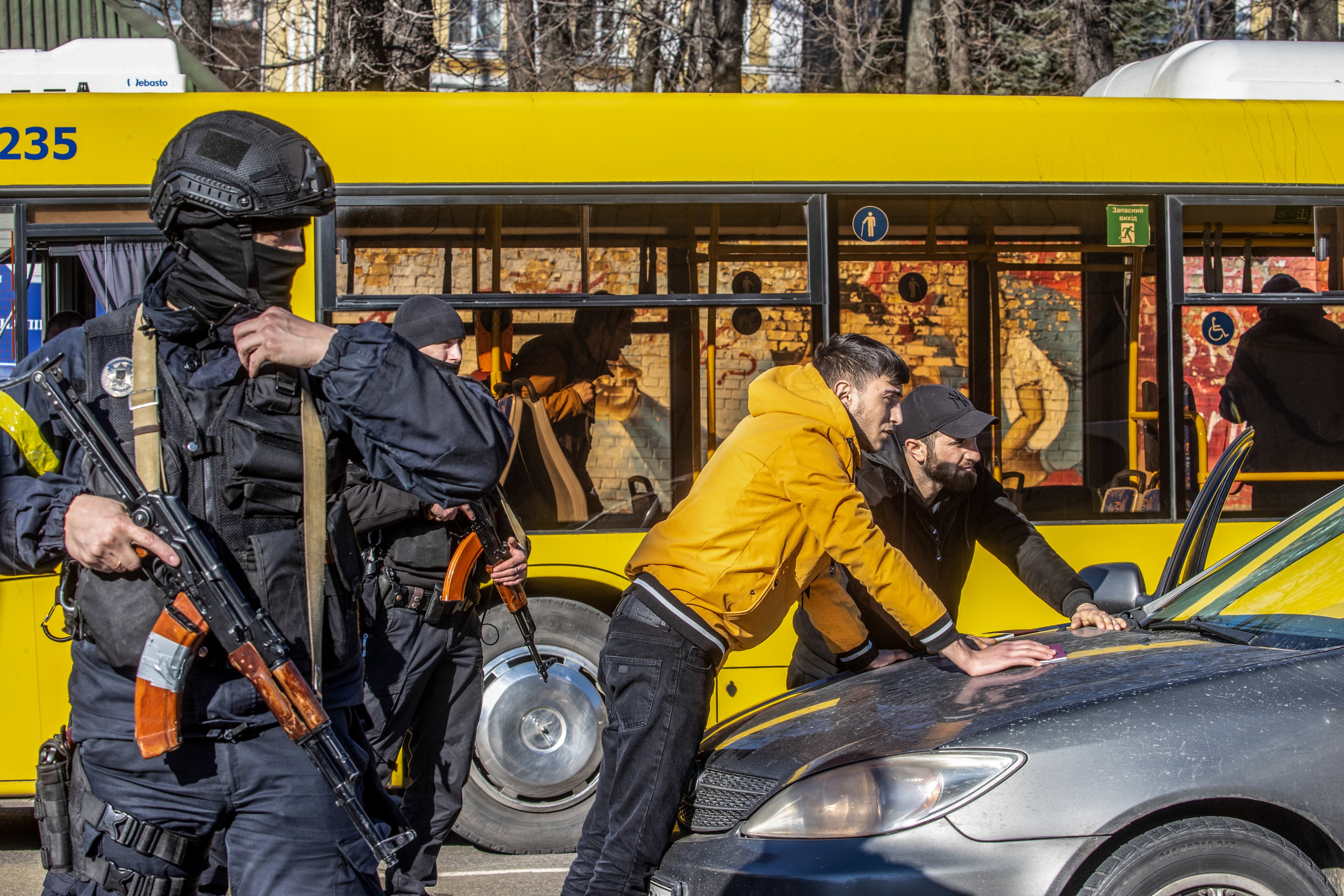 Intense security measures on the streets of Kyiv
