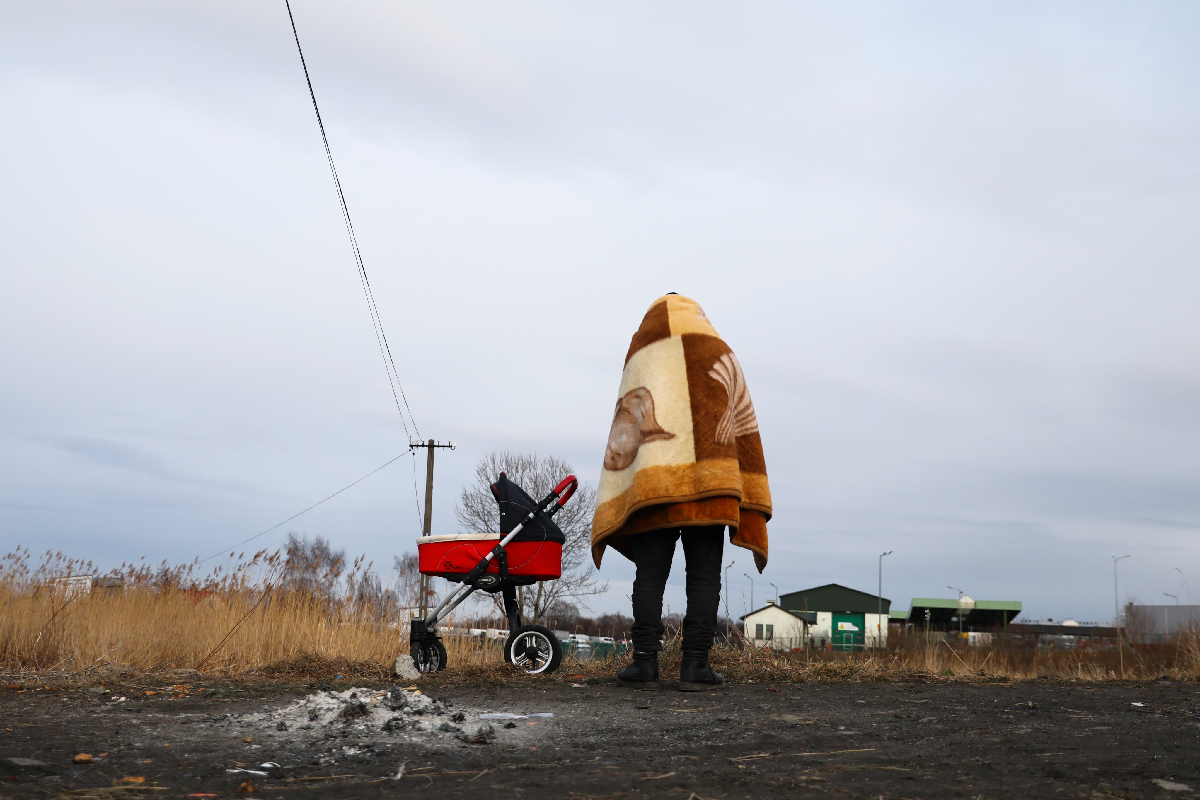 Refugiados na fronteira da Ucrânia com a Polónia