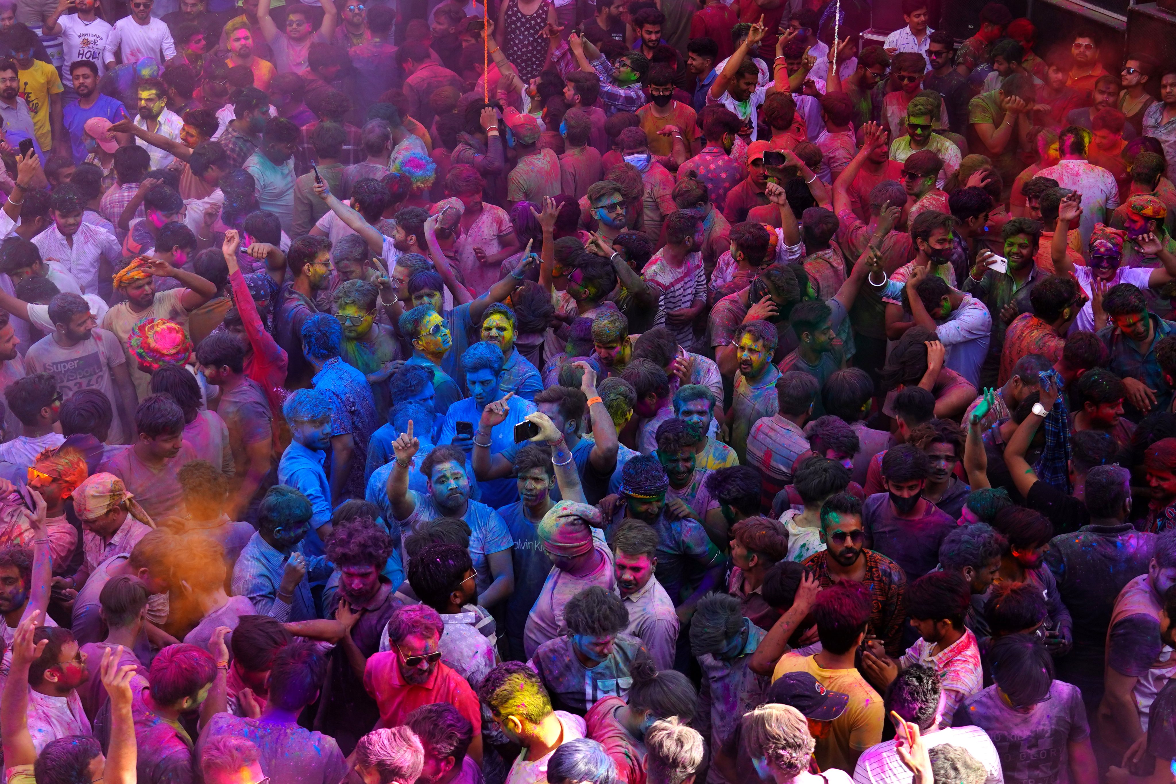 Holi Festival in IndiaO festival Holi na Índia, que marca o início da primavera