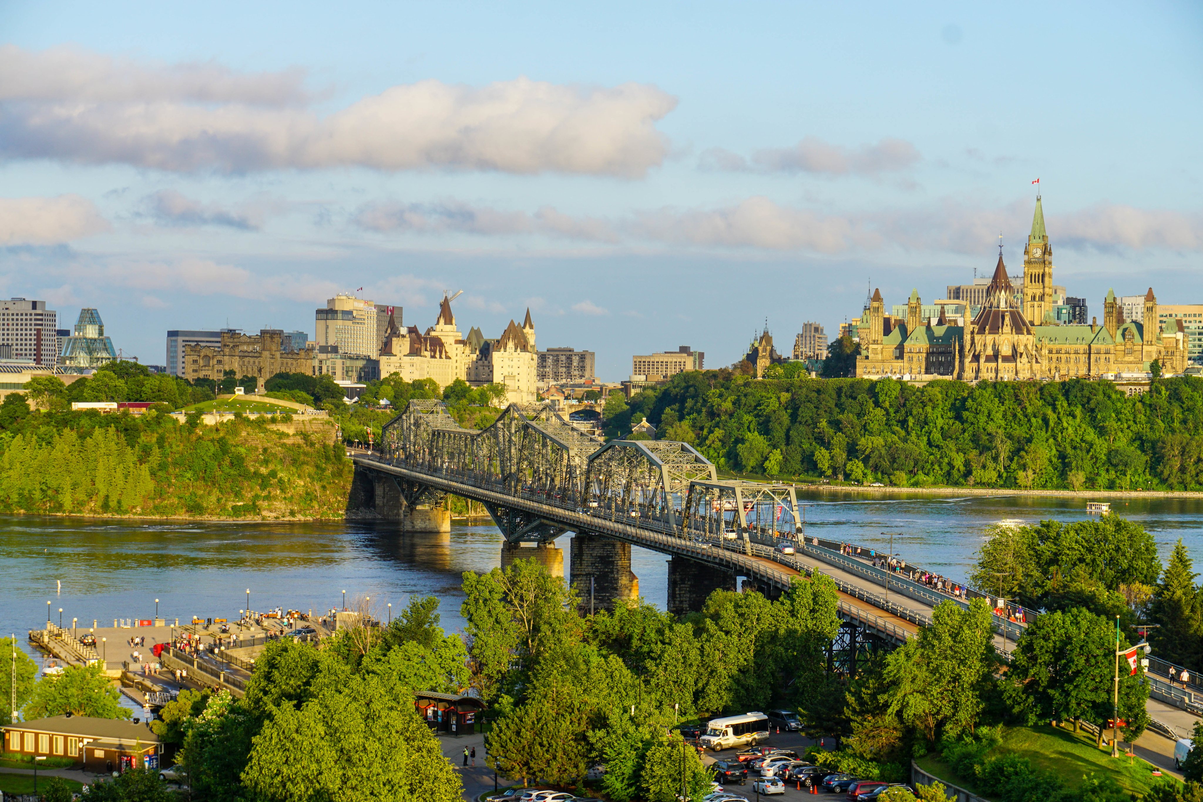 Views of Ottawa, Ontario and the Canadian parliament buildings.