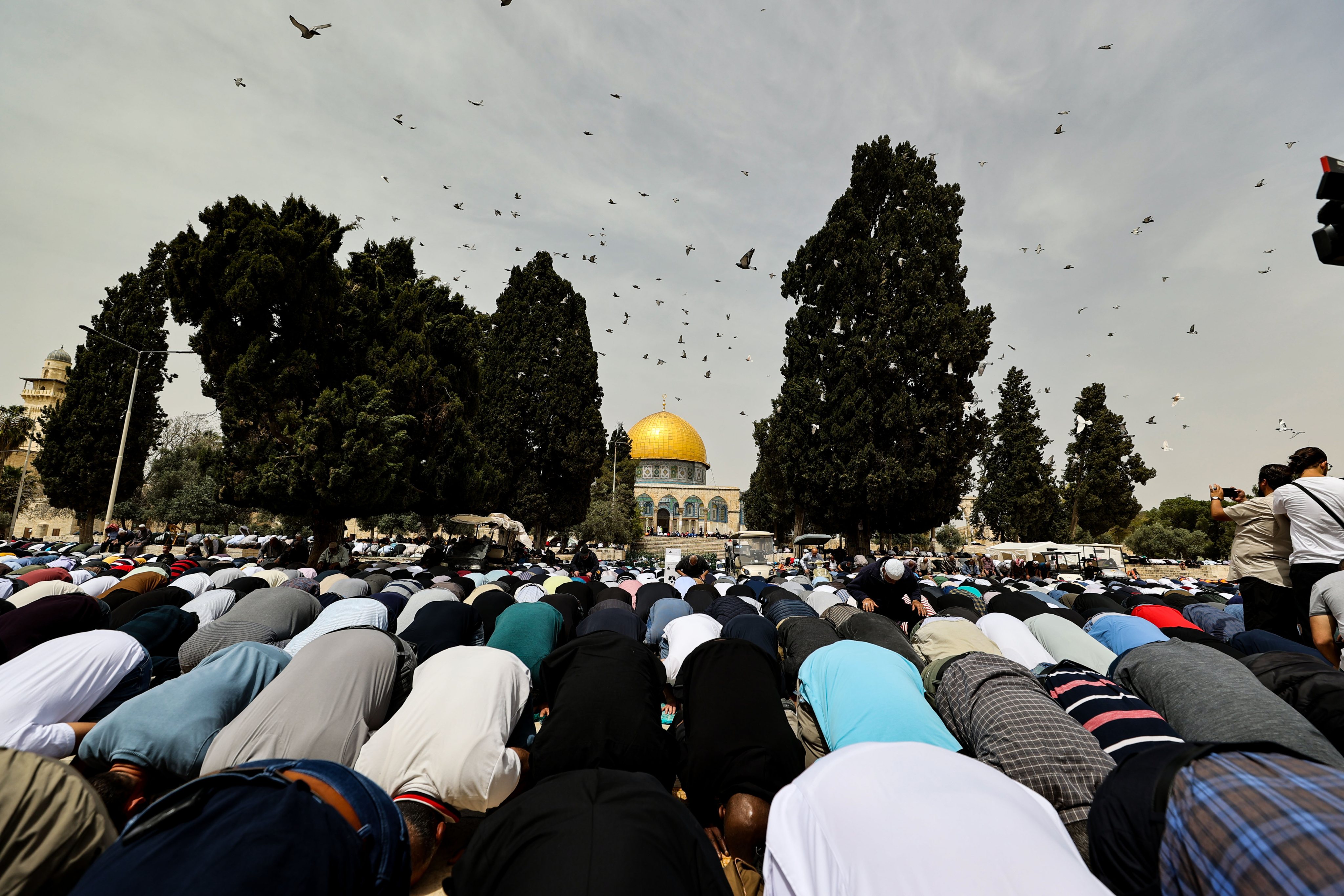 First friday prayer of Ramadan in Jerusalem