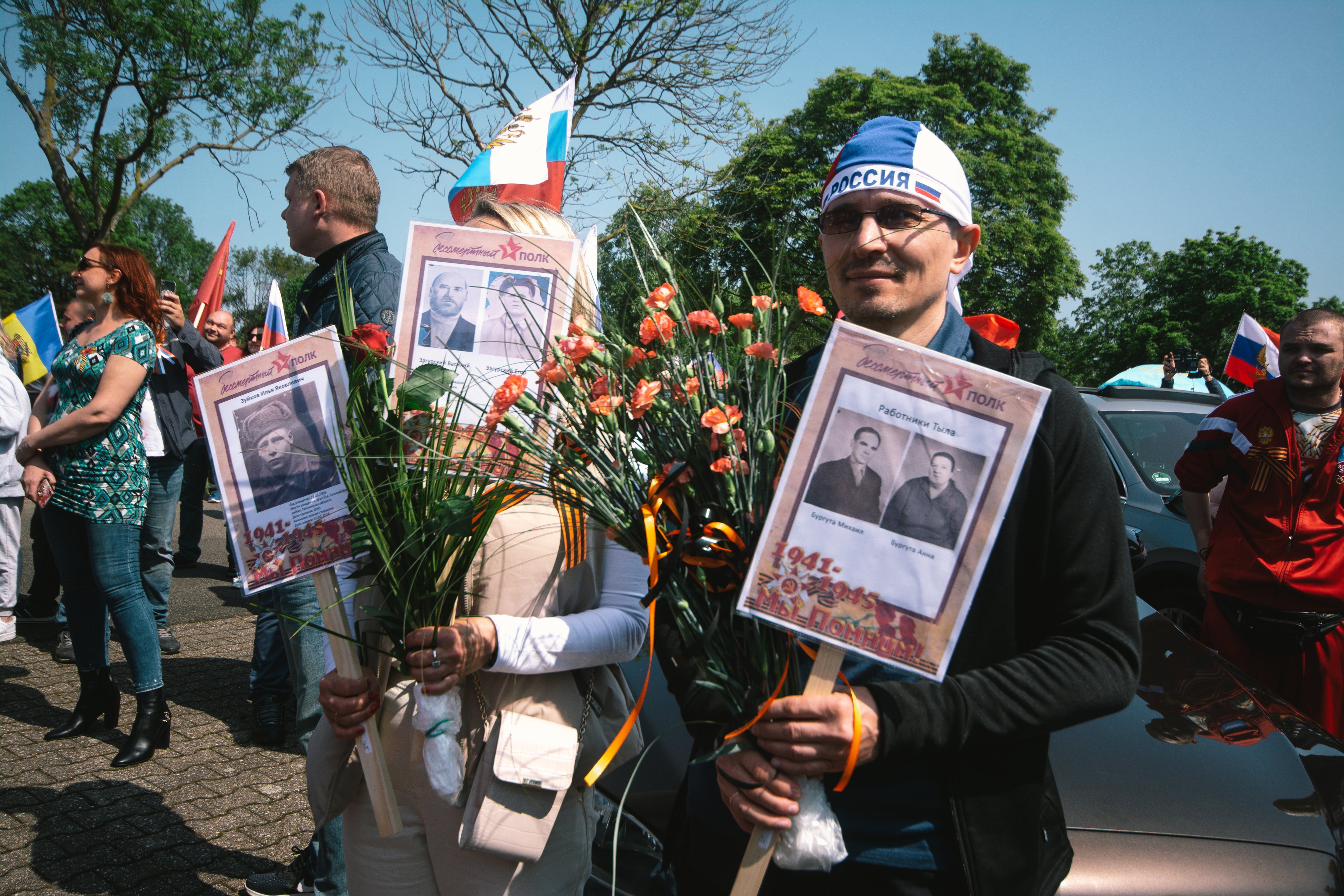 Pro Russian Car Parade To Commemorate The 77th Aniversary Of V-E Day In Cologne
