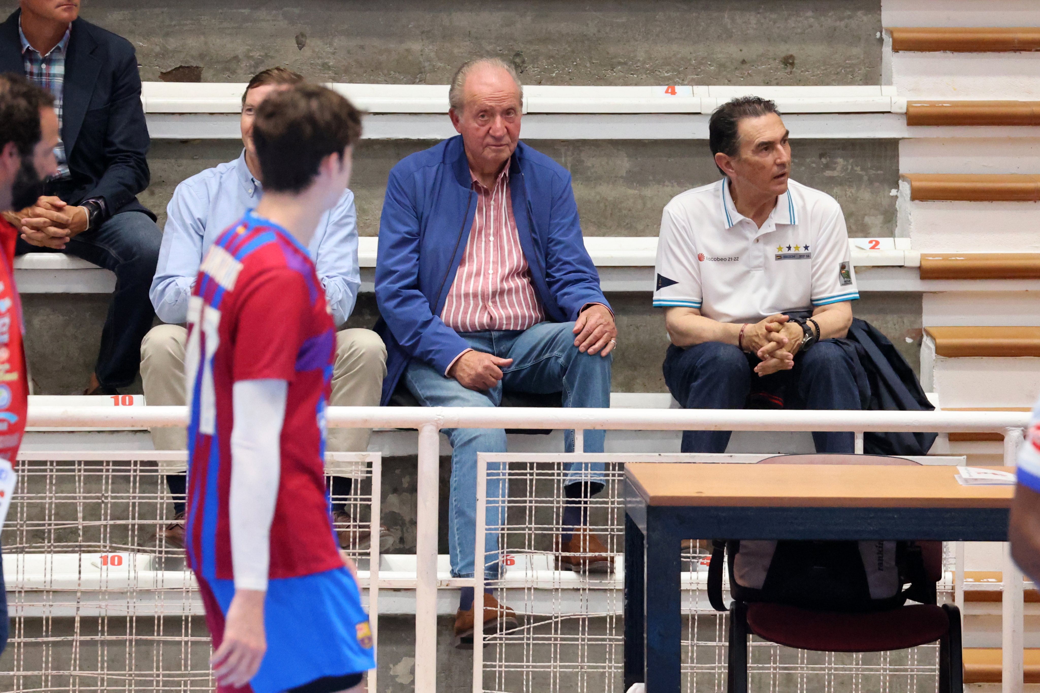 King Juan Carlos Attends Handball Match Of His Grandson Pablo Urdangarin In Pontevedra