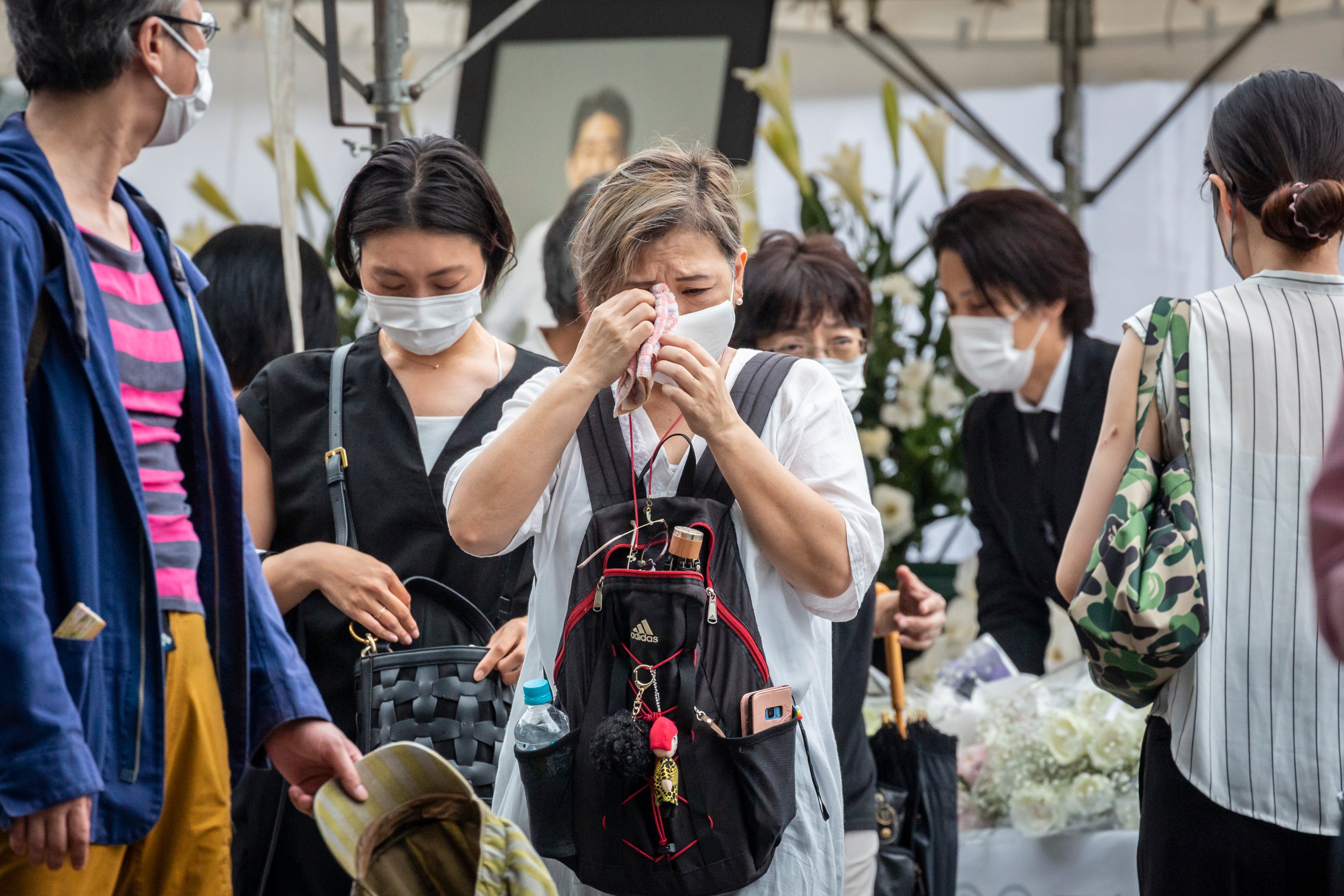 Mourners Attend Funeral For Former PM Abe