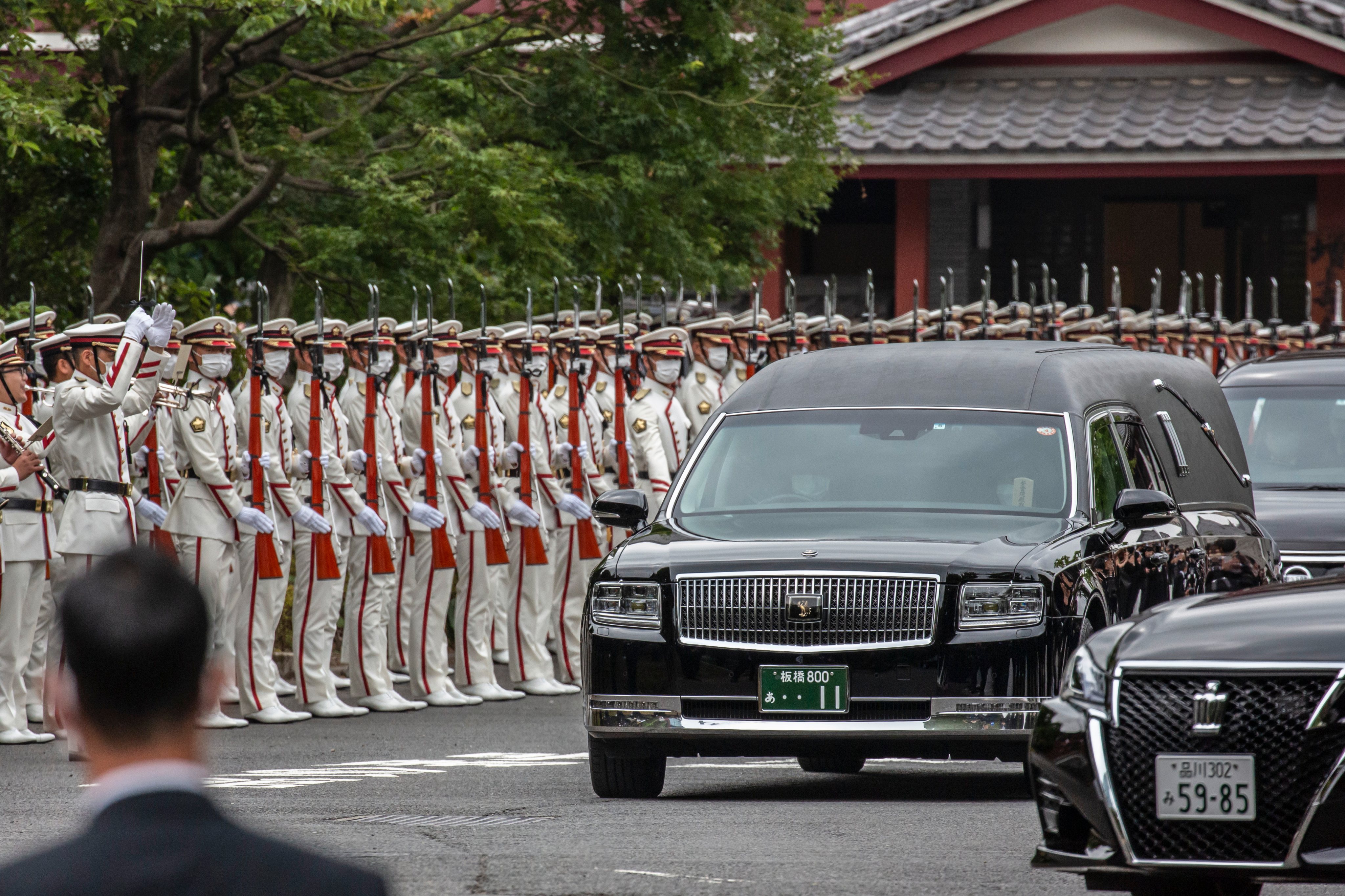 Mourners Attend Funeral For Former PM Abe
