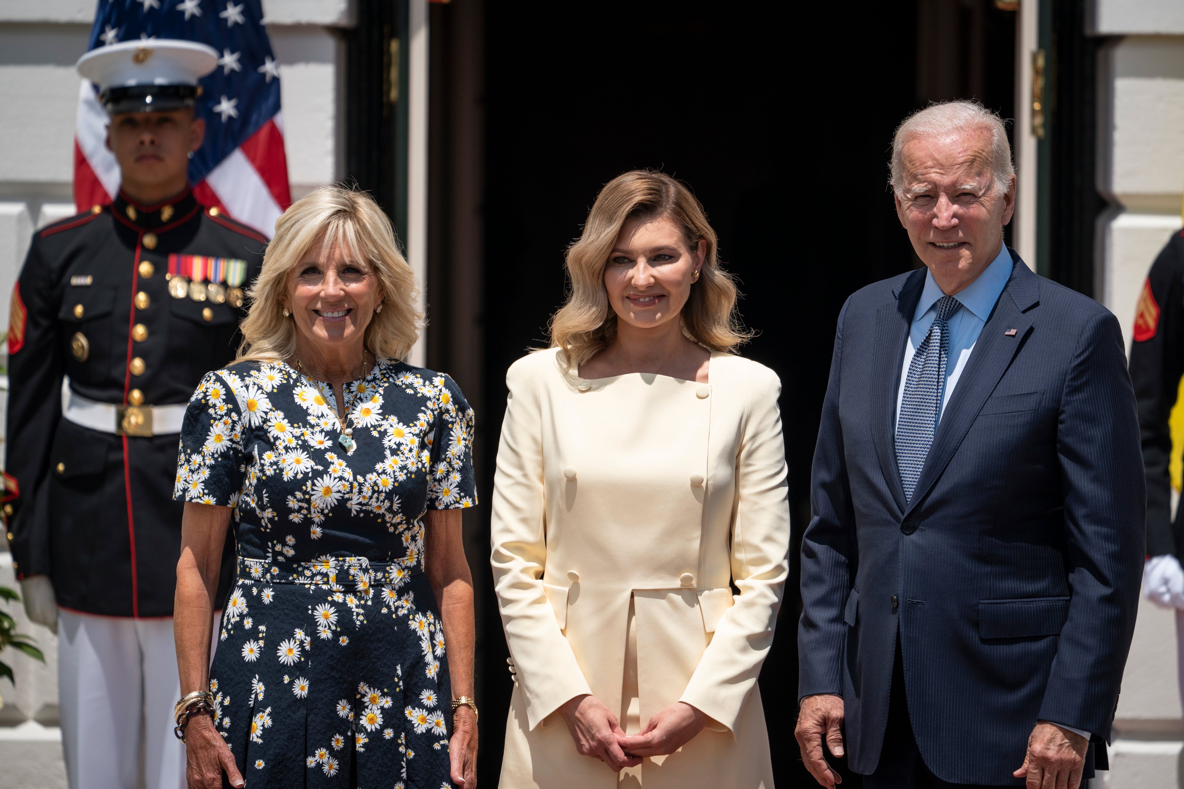 Jill Biden Welcomes The First Lady Of Ukraine To The White House