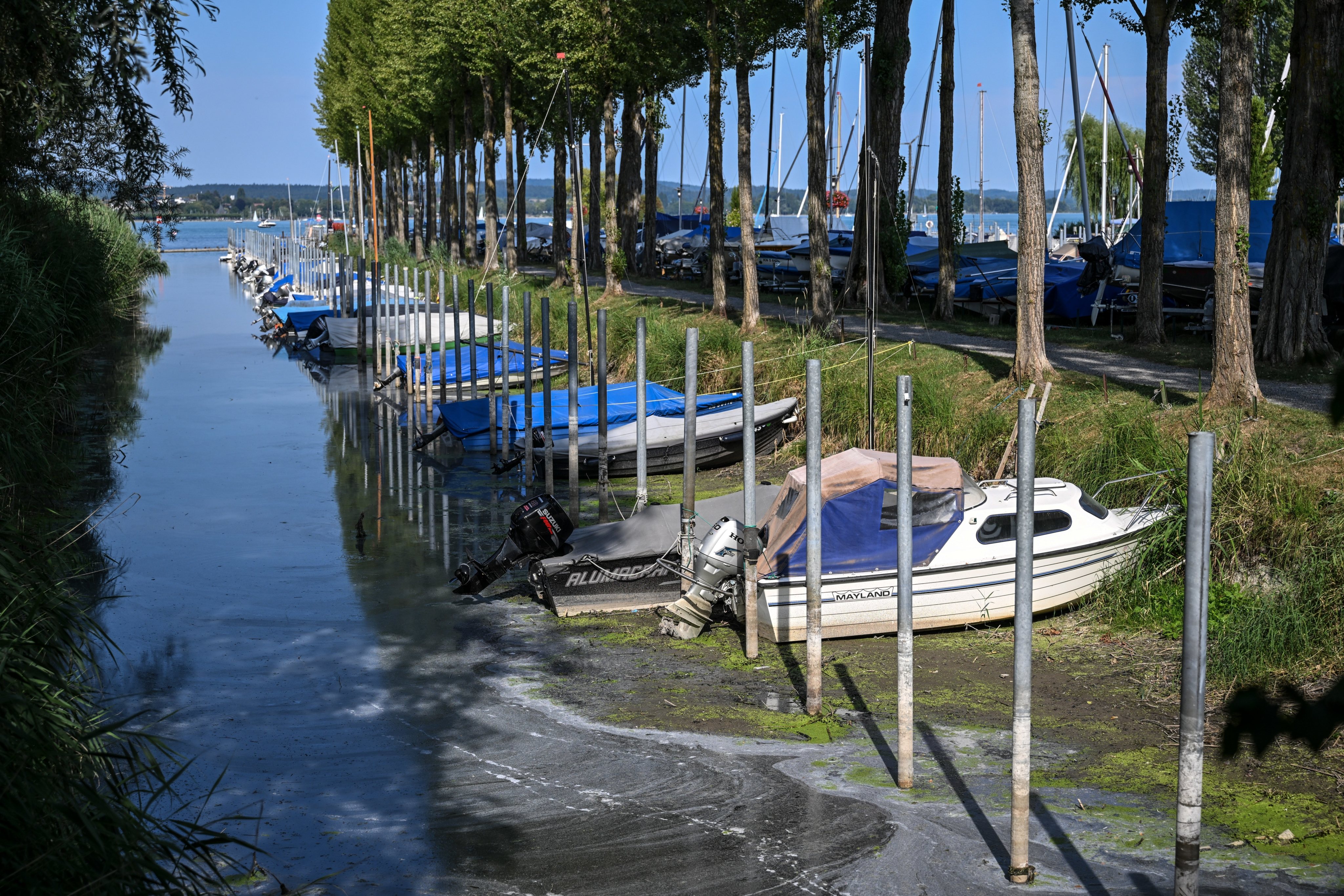 Low water in Lake Constance