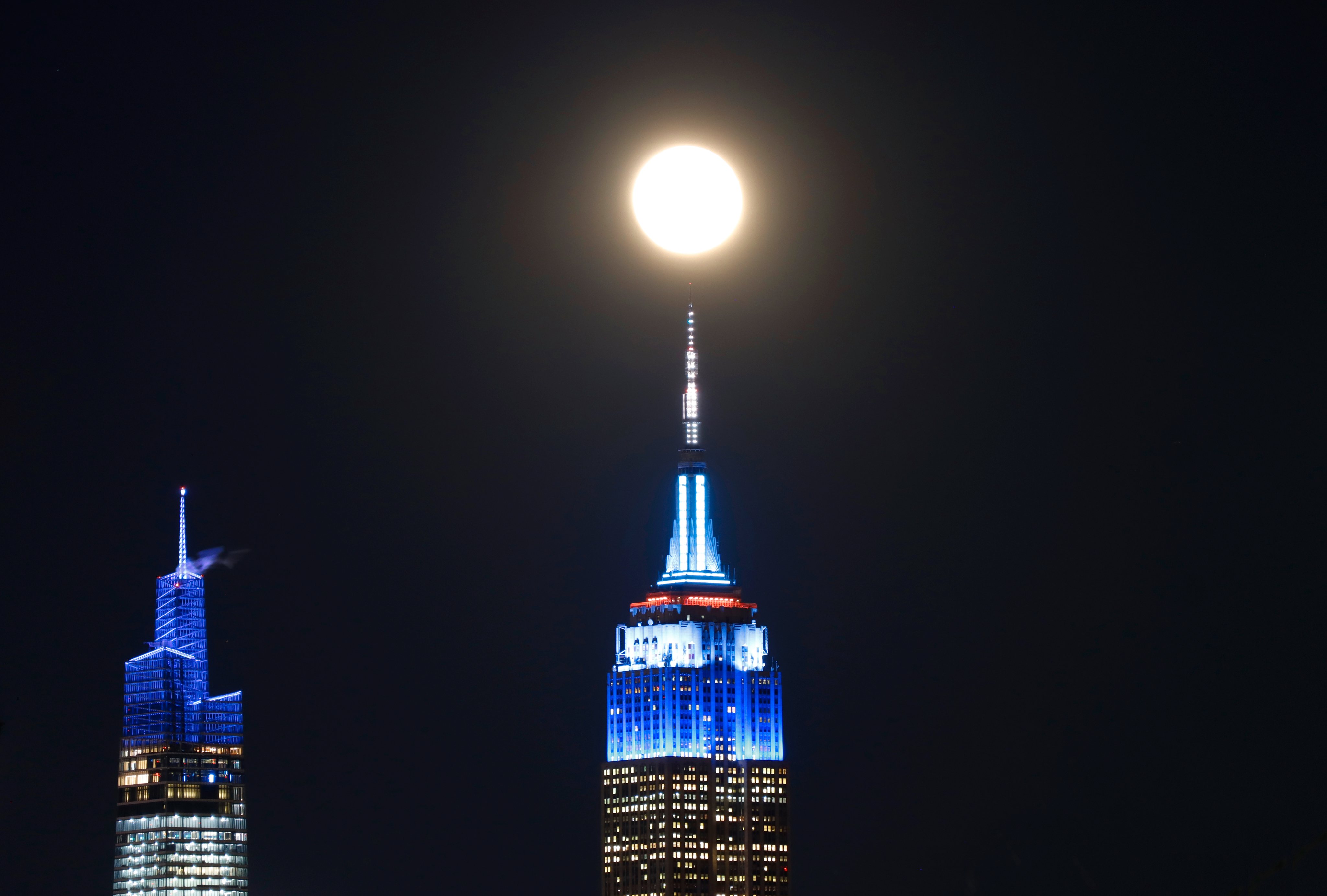 Wolf Moon Rises in New York City