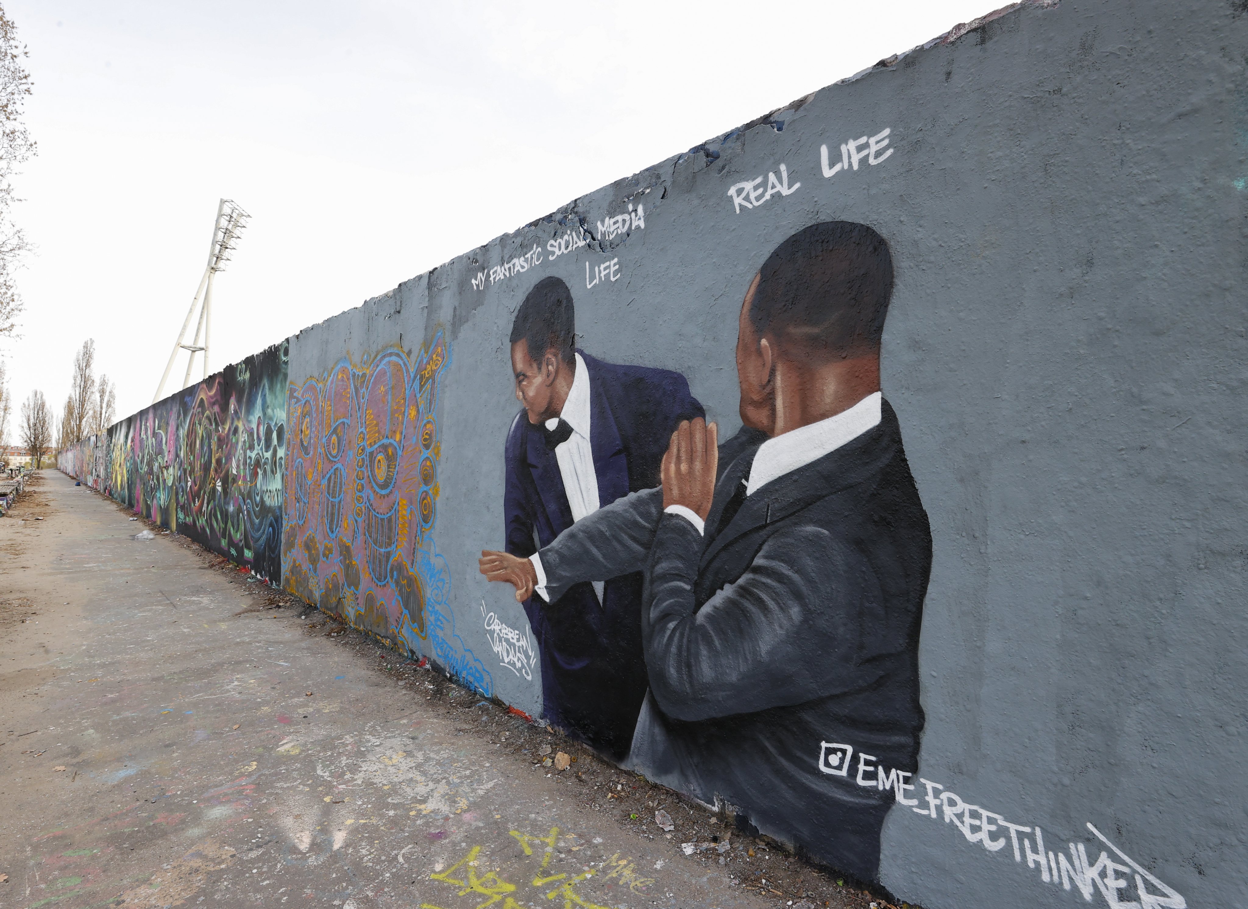 Will Smith graffiti on the streets of Germany&#039;s Berlin