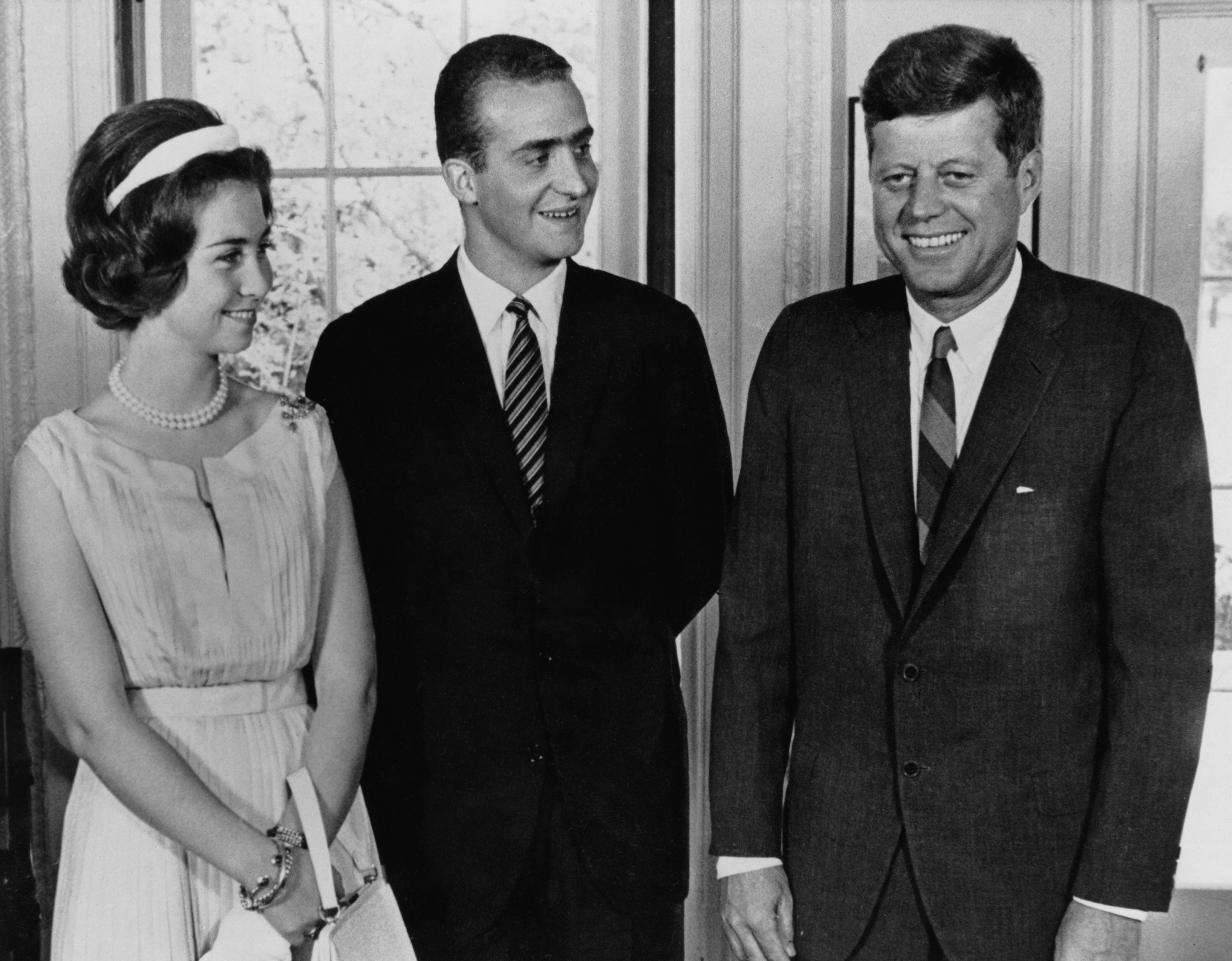 Visita de Juan Carlos de Espanha e Sofia da Grécia à Casa Branca na sua lua-de-mel (1962)