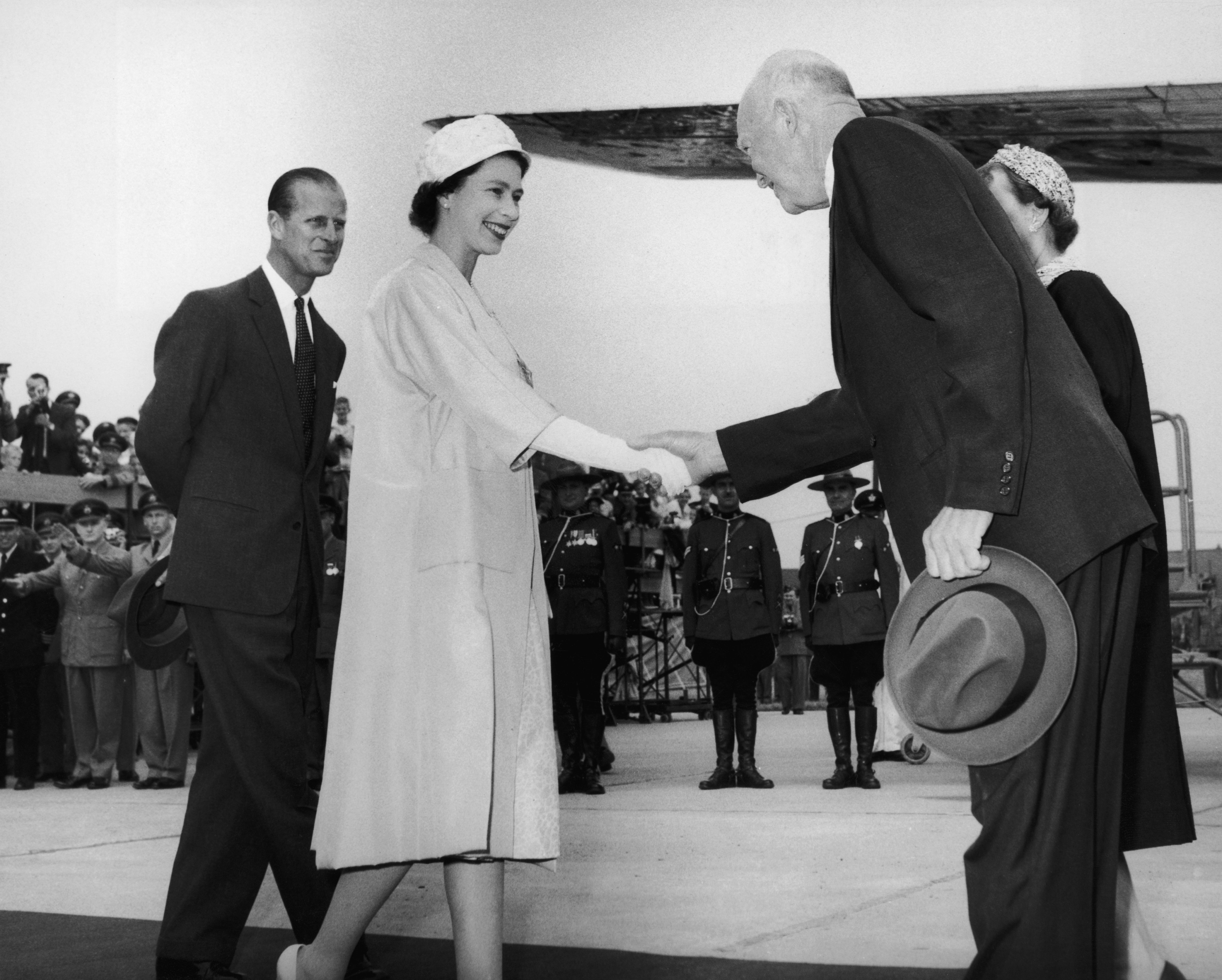 Eisenhower Greets Queen