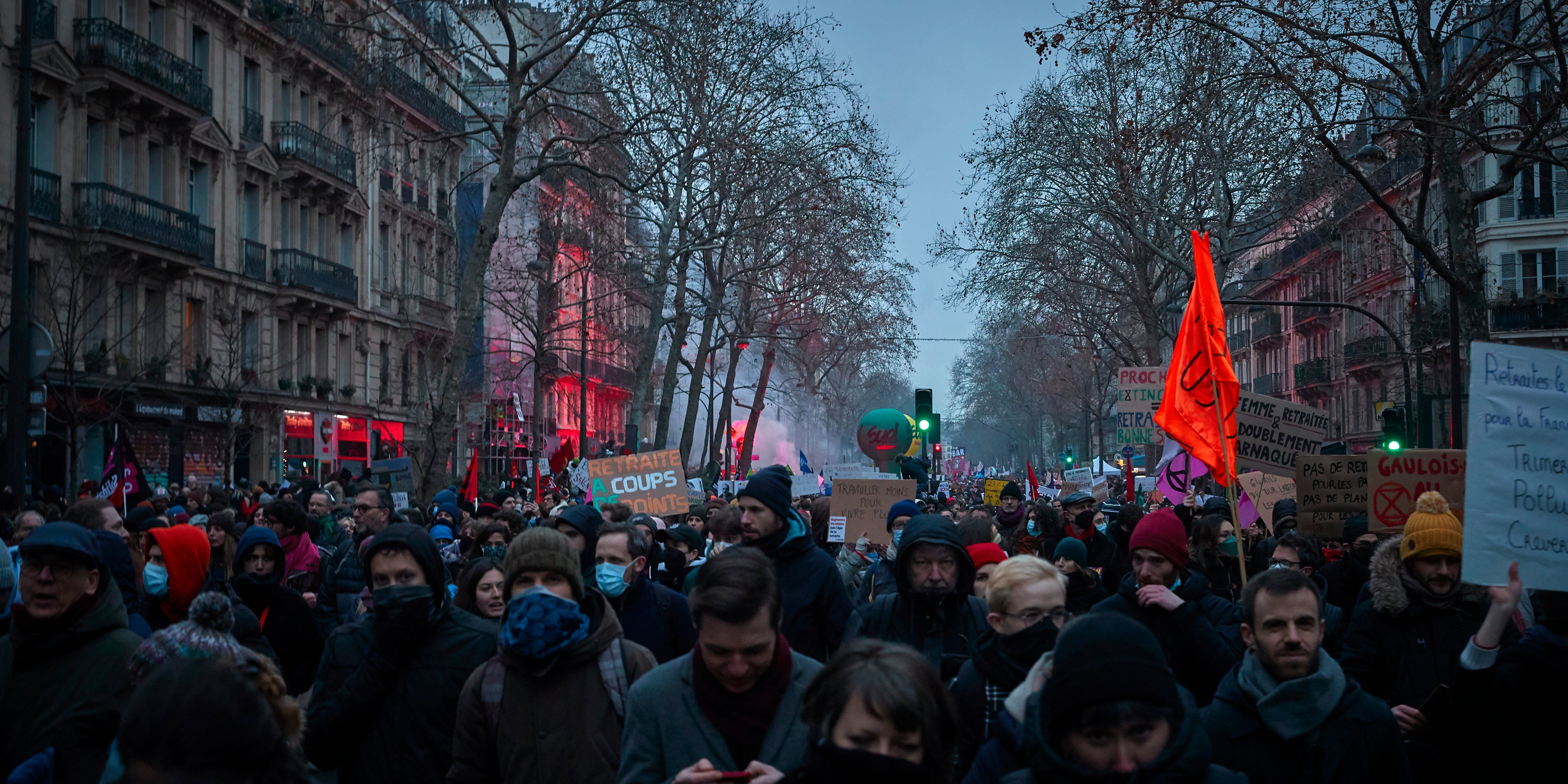 Mass Social Action In Paris Amid Nationwide Strike Over France&#039;s Pension Reform
