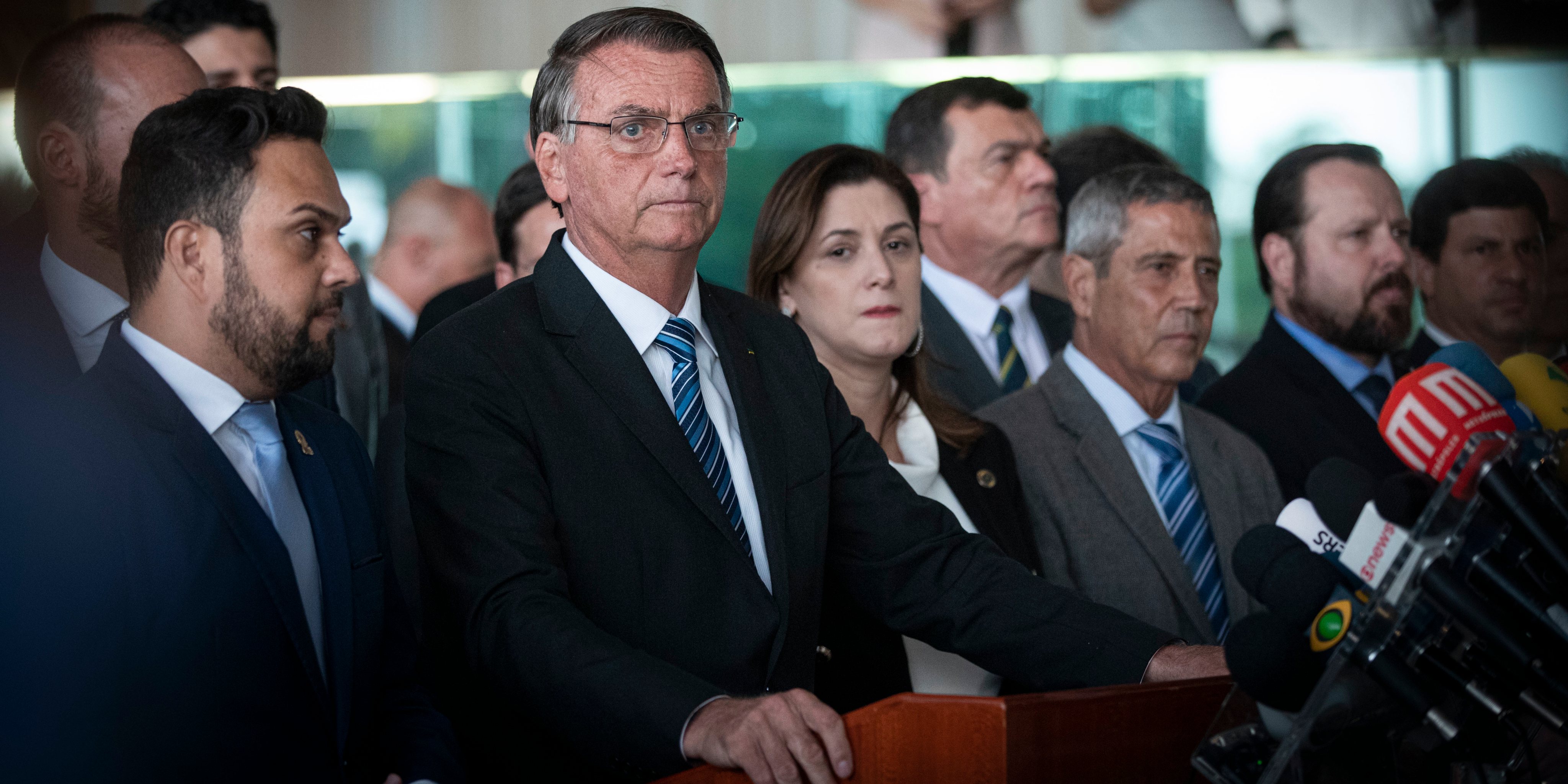 Jair Bolsonaro fez uma declaração sem direito a perguntas