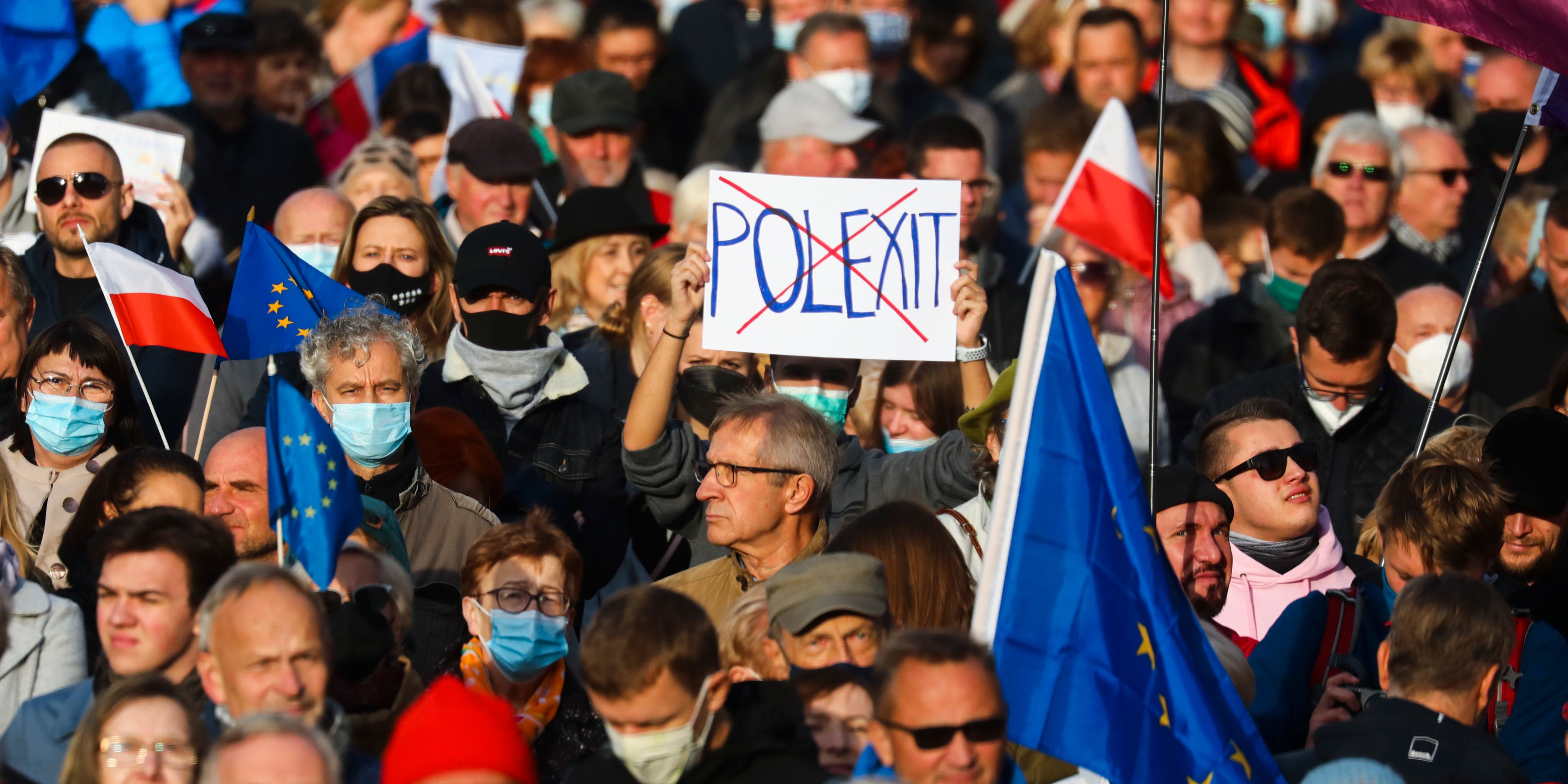 Pro EU Demonstration In Krakow, Poland
