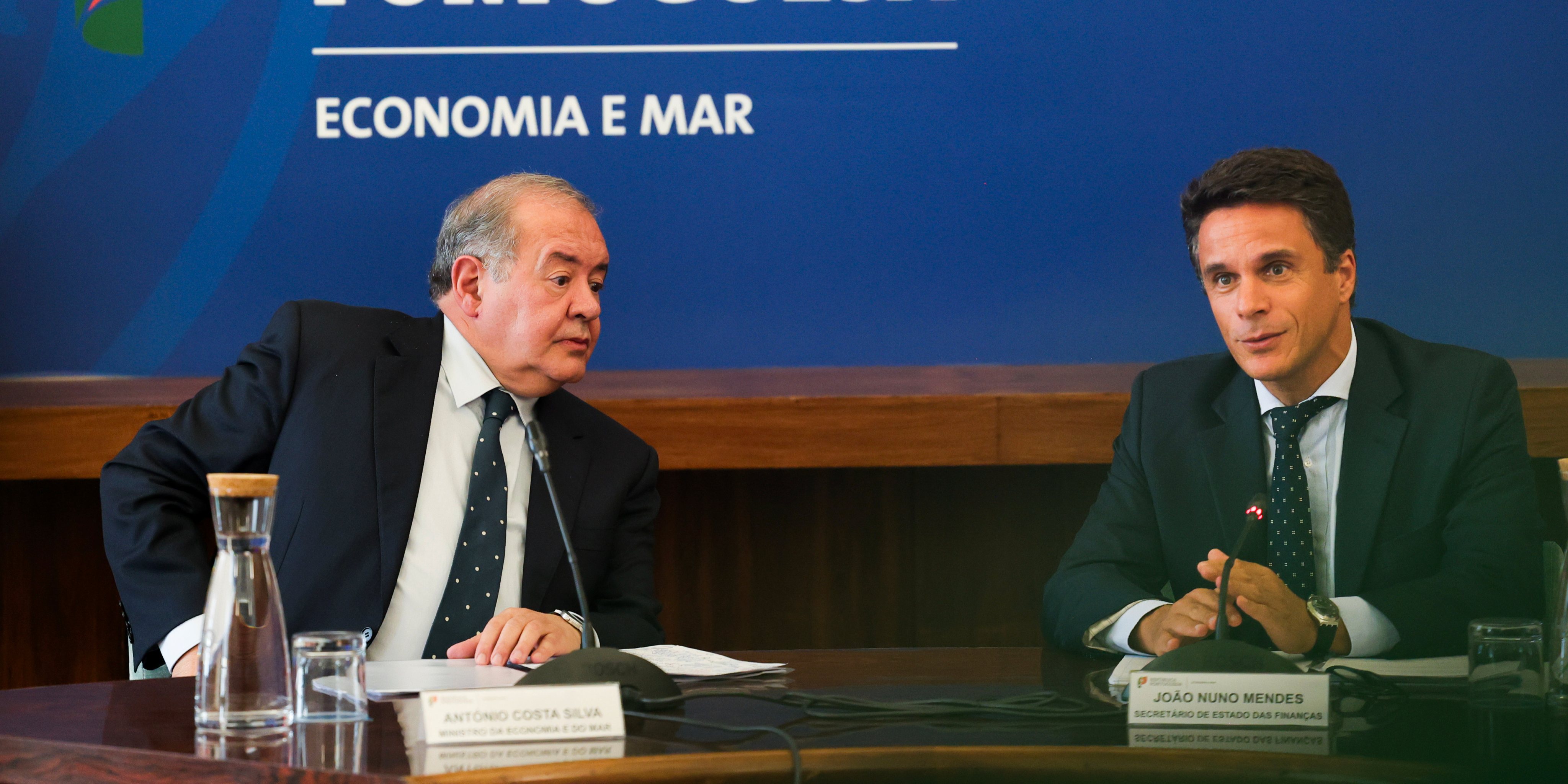 António Costa Silva, ministro da Economia, e João Nuno Mendes, secretário de Estado das Finanças, anunciaram escolha do Governo para Efacec