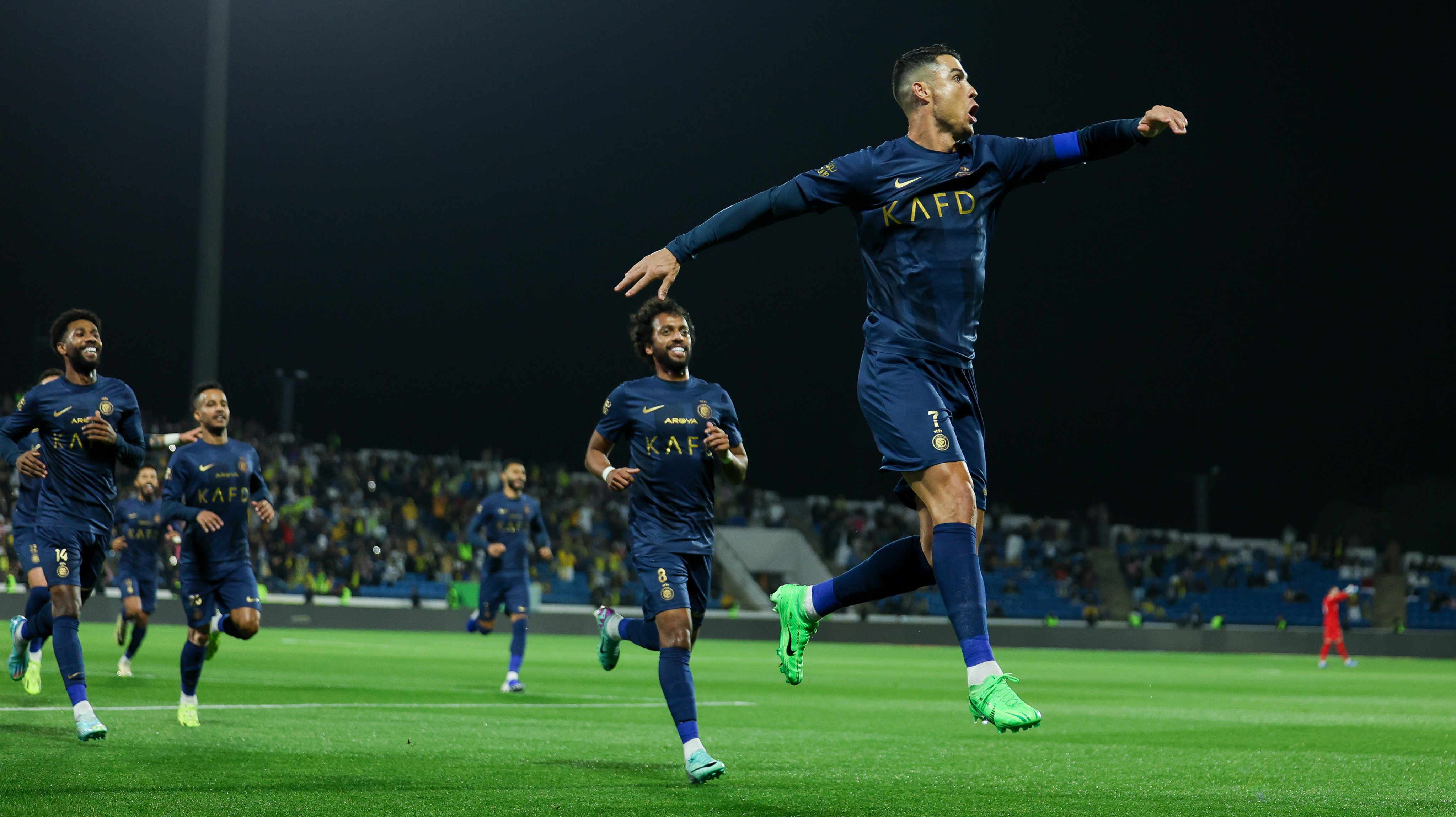 Ronaldo teve um dos melhores encontros da temporada e na Arábia Saudita, fazendo três golos e duas assistências apenas em 45 minutos