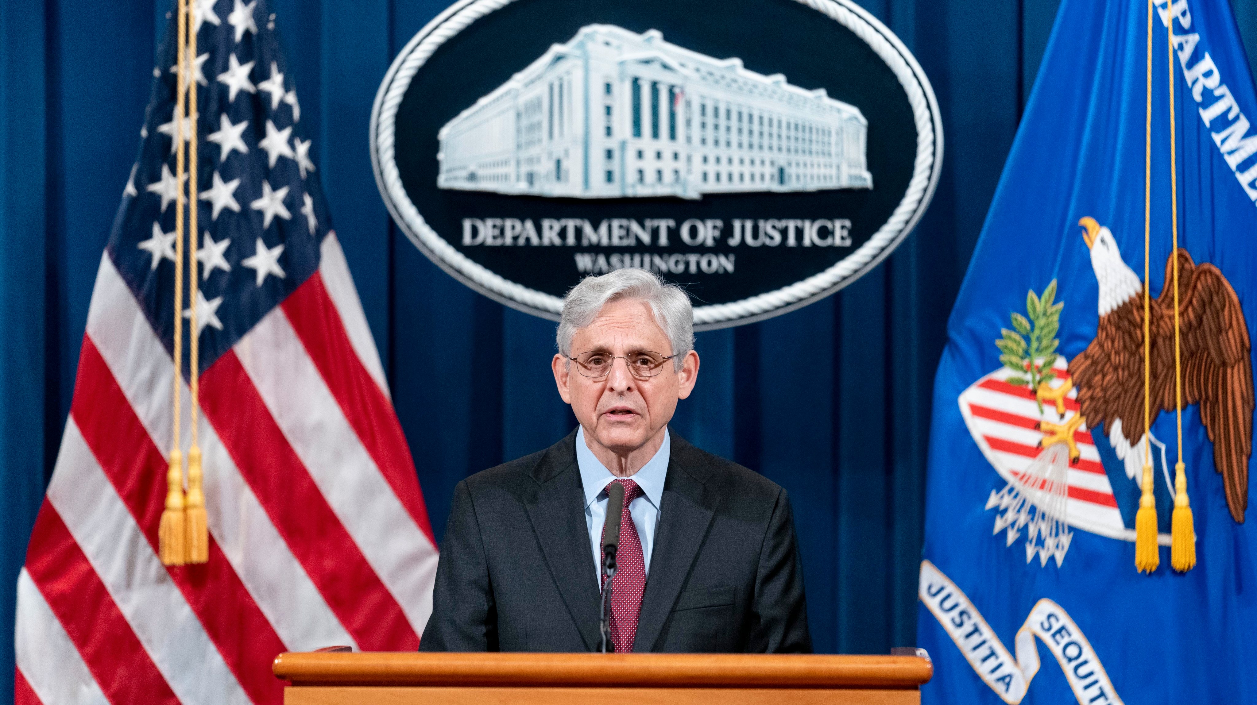 Attorney General Merrick Garland Makes Statement At The Justice Department
