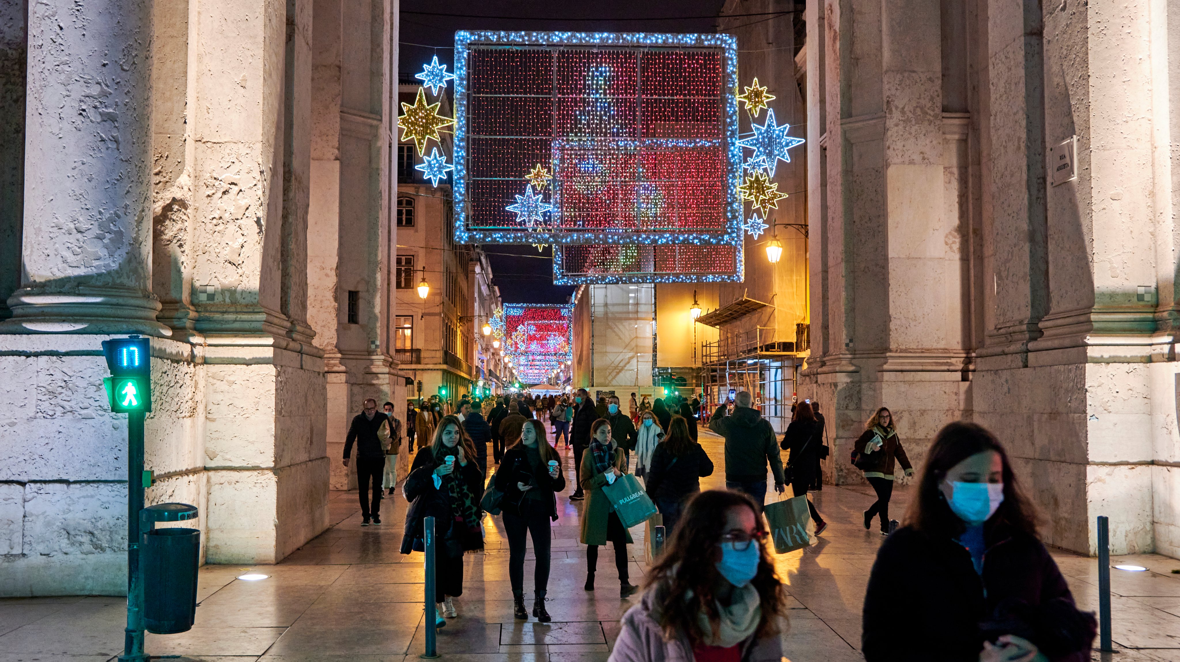 Christmas And New Year Decorations In Lisbon