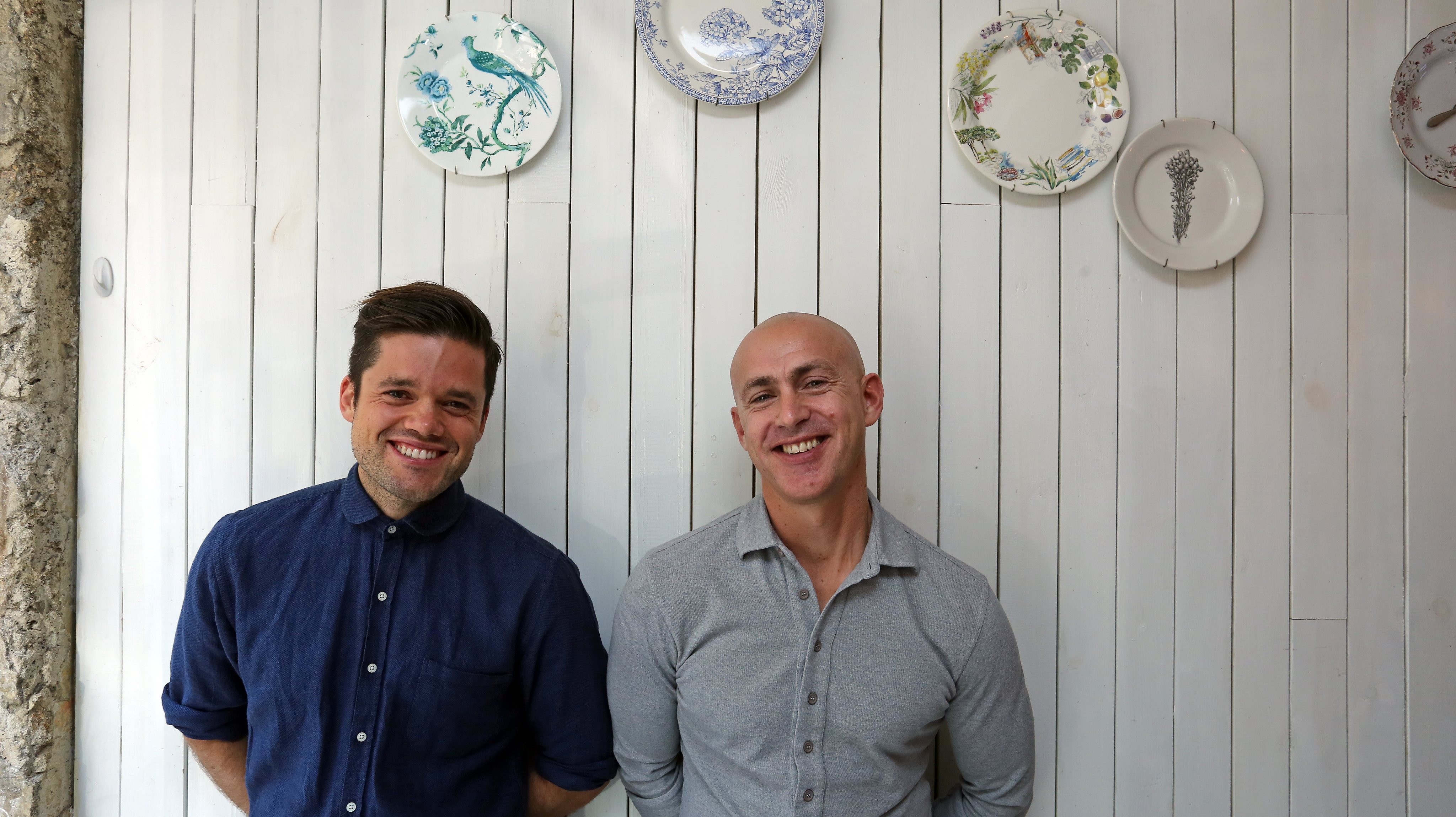 (L ro R) Rich Pierson and Andy Puddicombe, founders of mobile meditation app Headspace, poses for a photograph in Sheung Wan. 16APR15 [2015 FEATURES HEALTH]