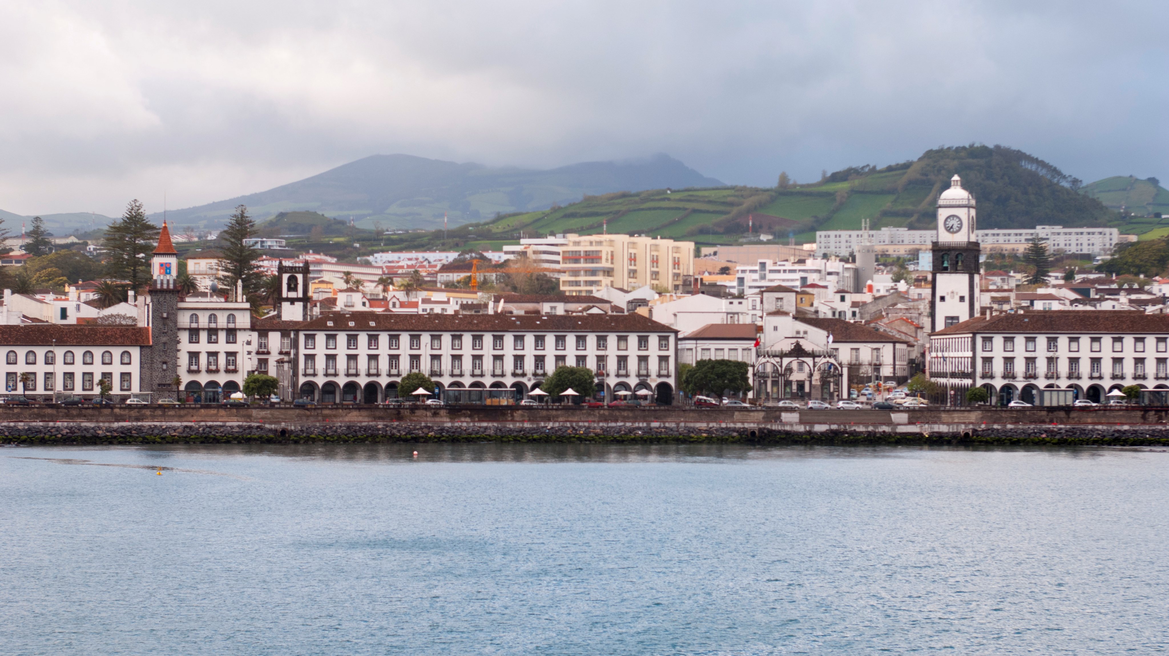 View of Ponta Delgada on Sao Miguel Island in the Azores,