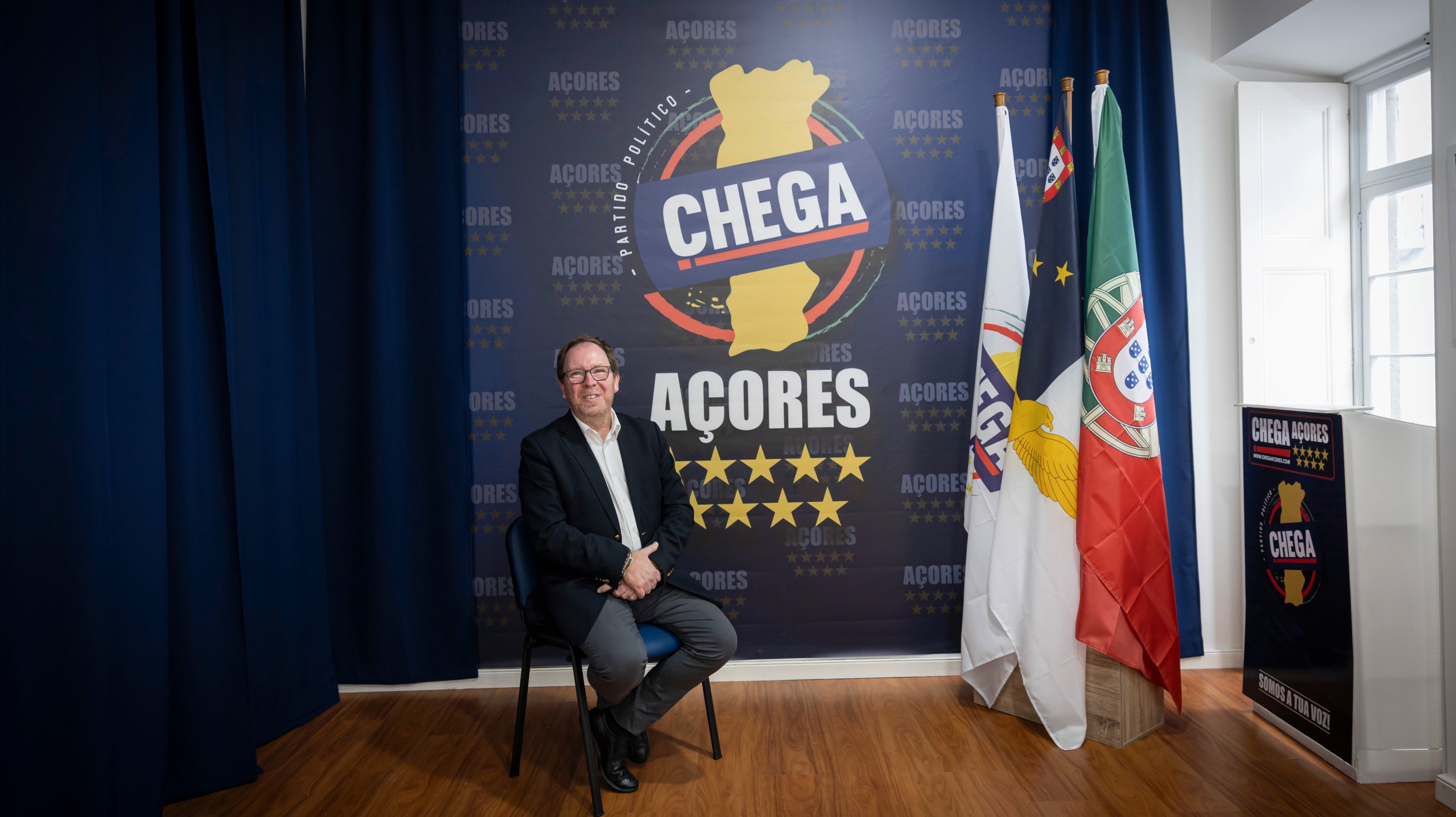 O parlamento dos Açores é composto por 57 deputados, dos quais cinco fazem parte da bancada do Chega