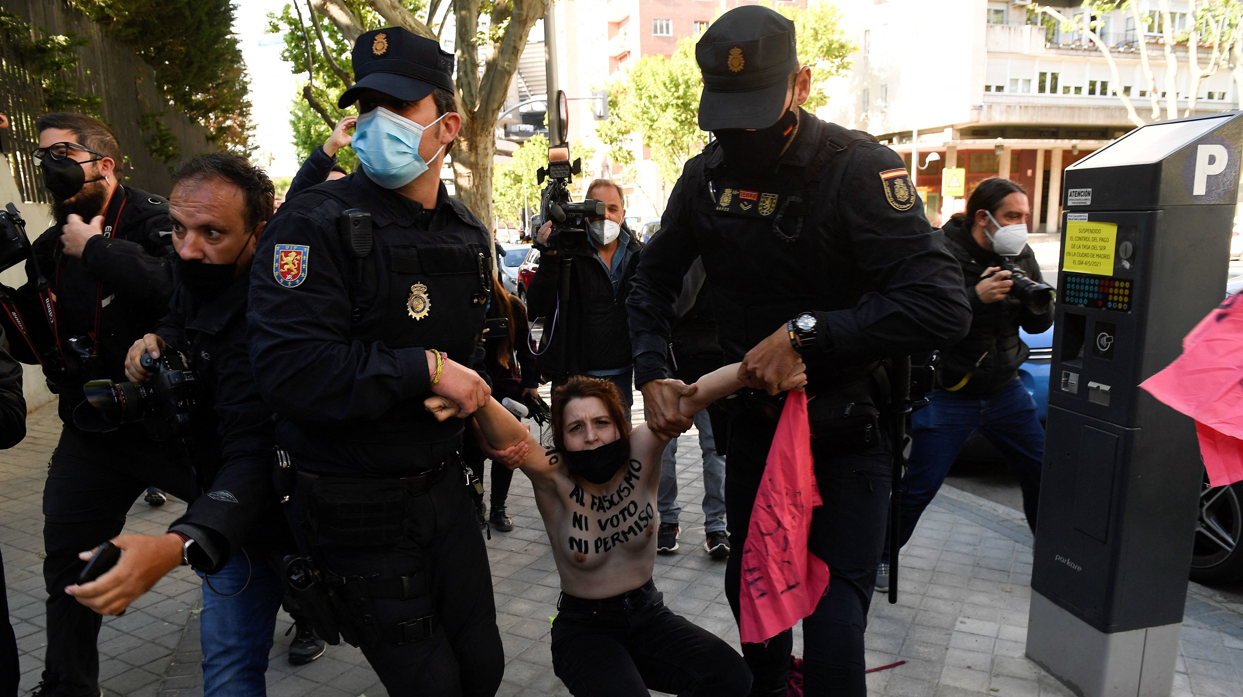 SPAIN-POLITICS-MADRID-VOTE-FEMEN