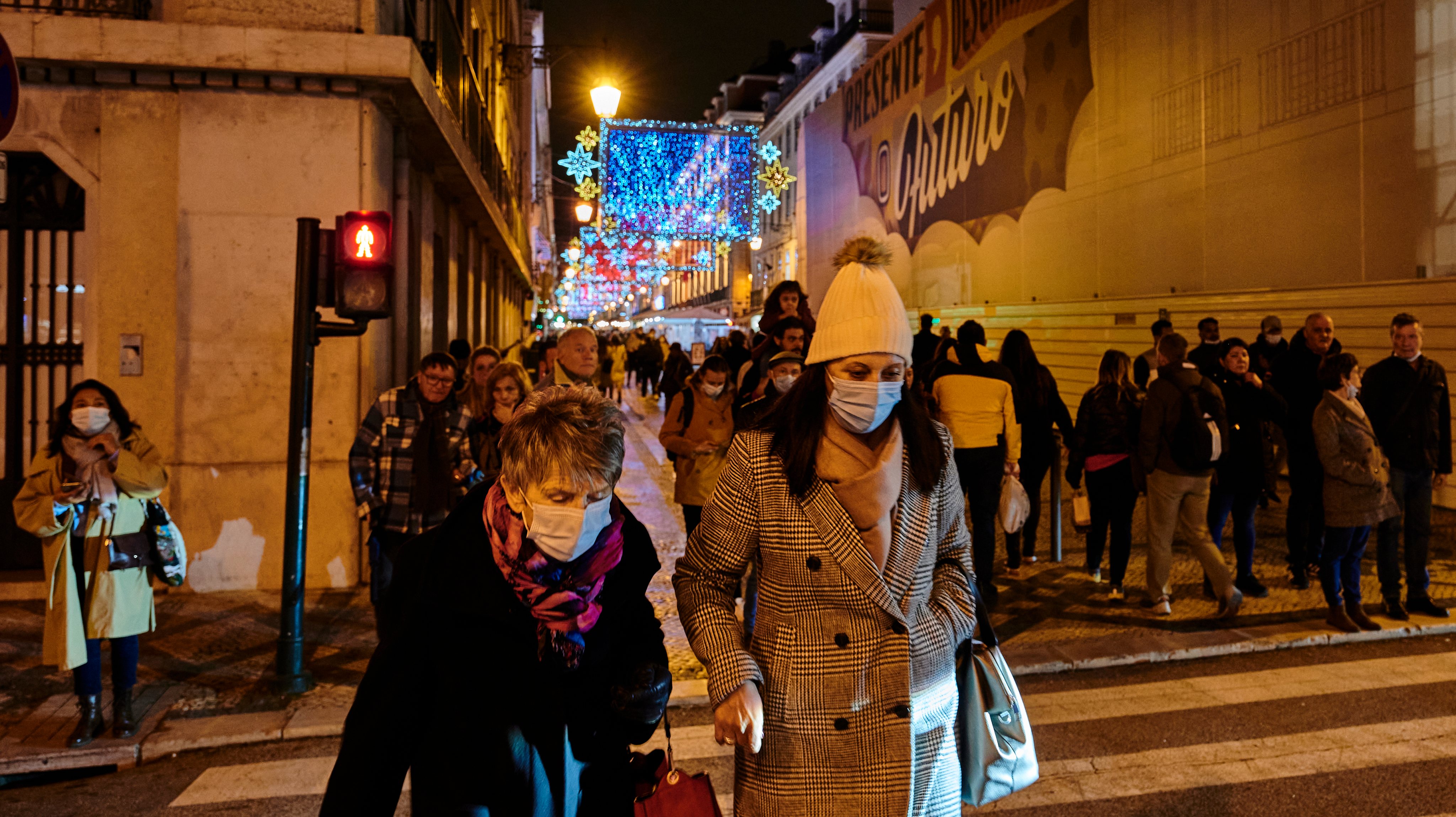 Christmas And New Year Decorations In Lisbon