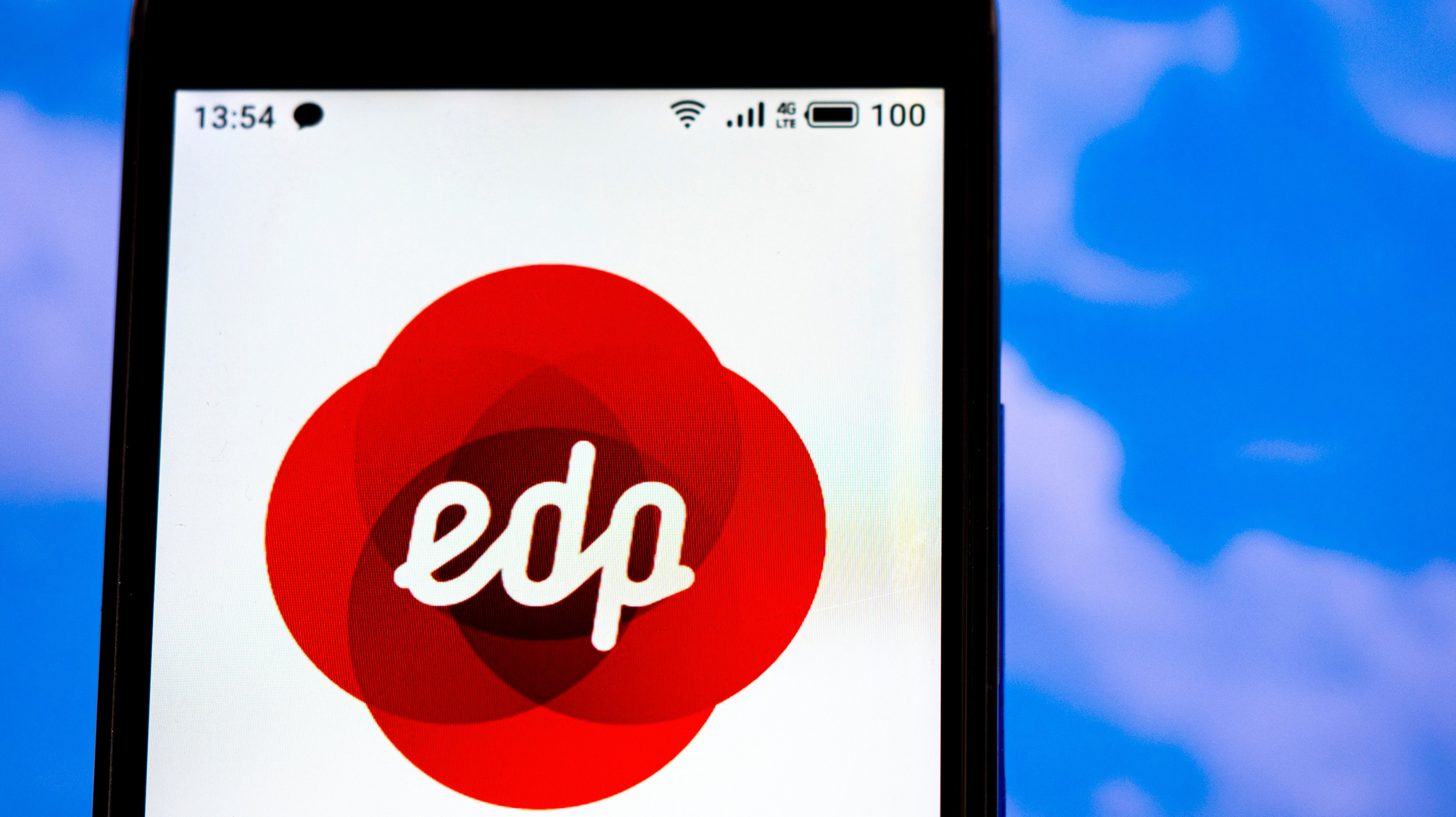 In this photo illustration the EDP Renovaveis SA logo is
