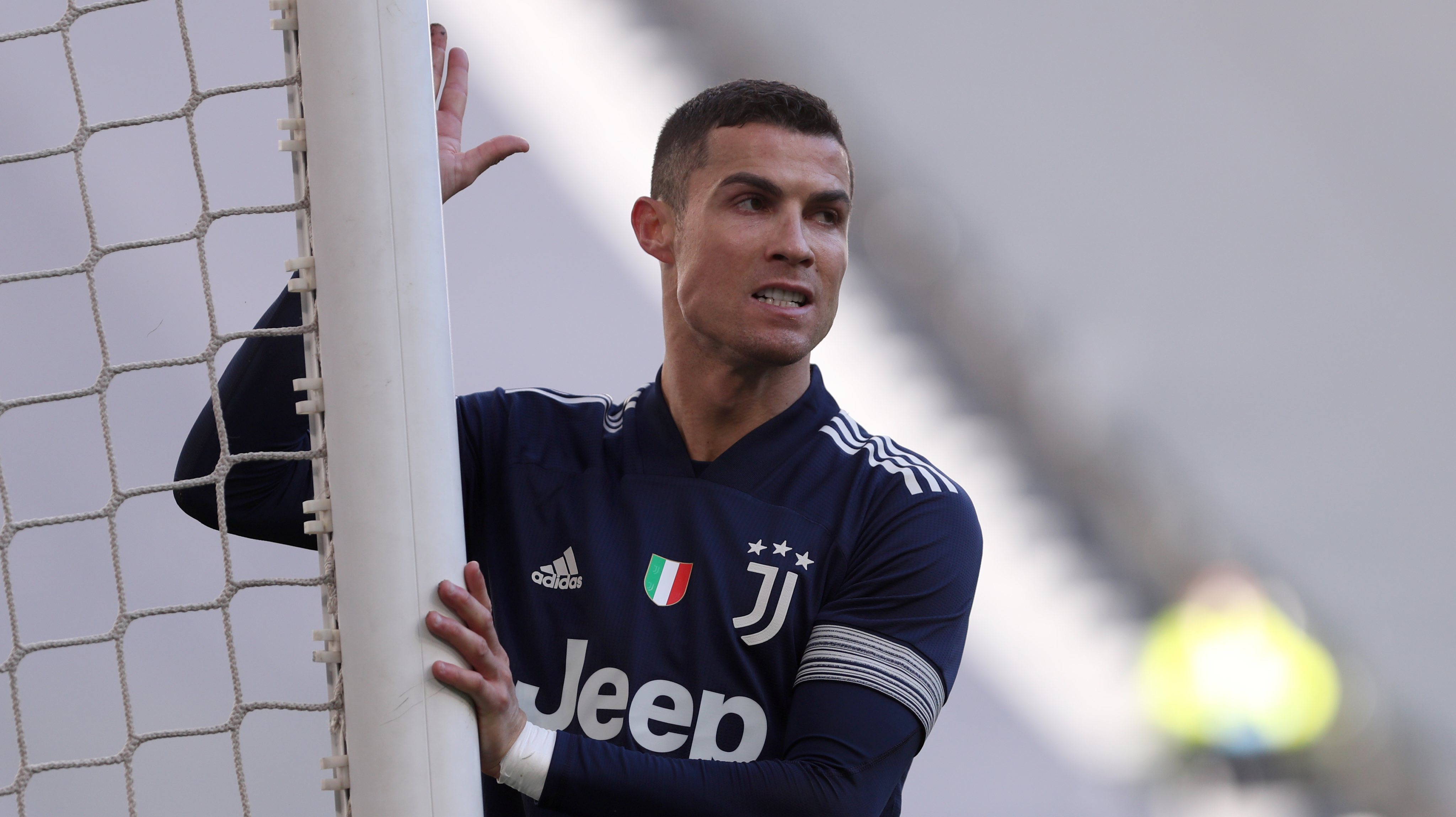 Cristiano Ronaldo of Juventus Fc  looks on during the Serie