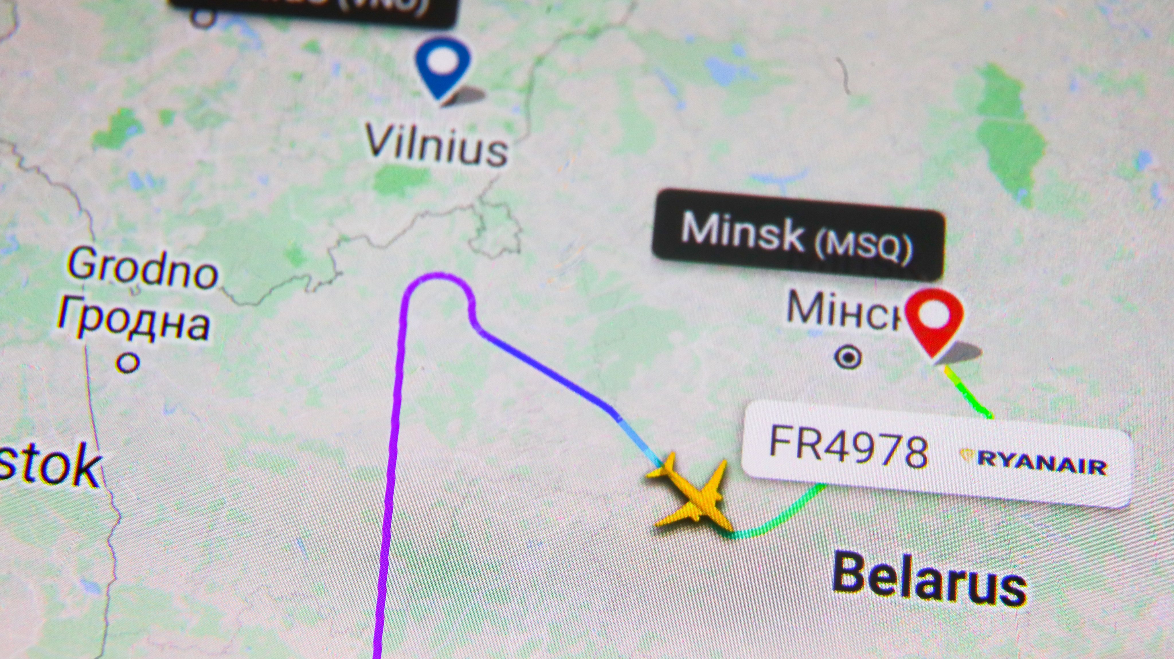 Belarus Diverts Ryanair Plane