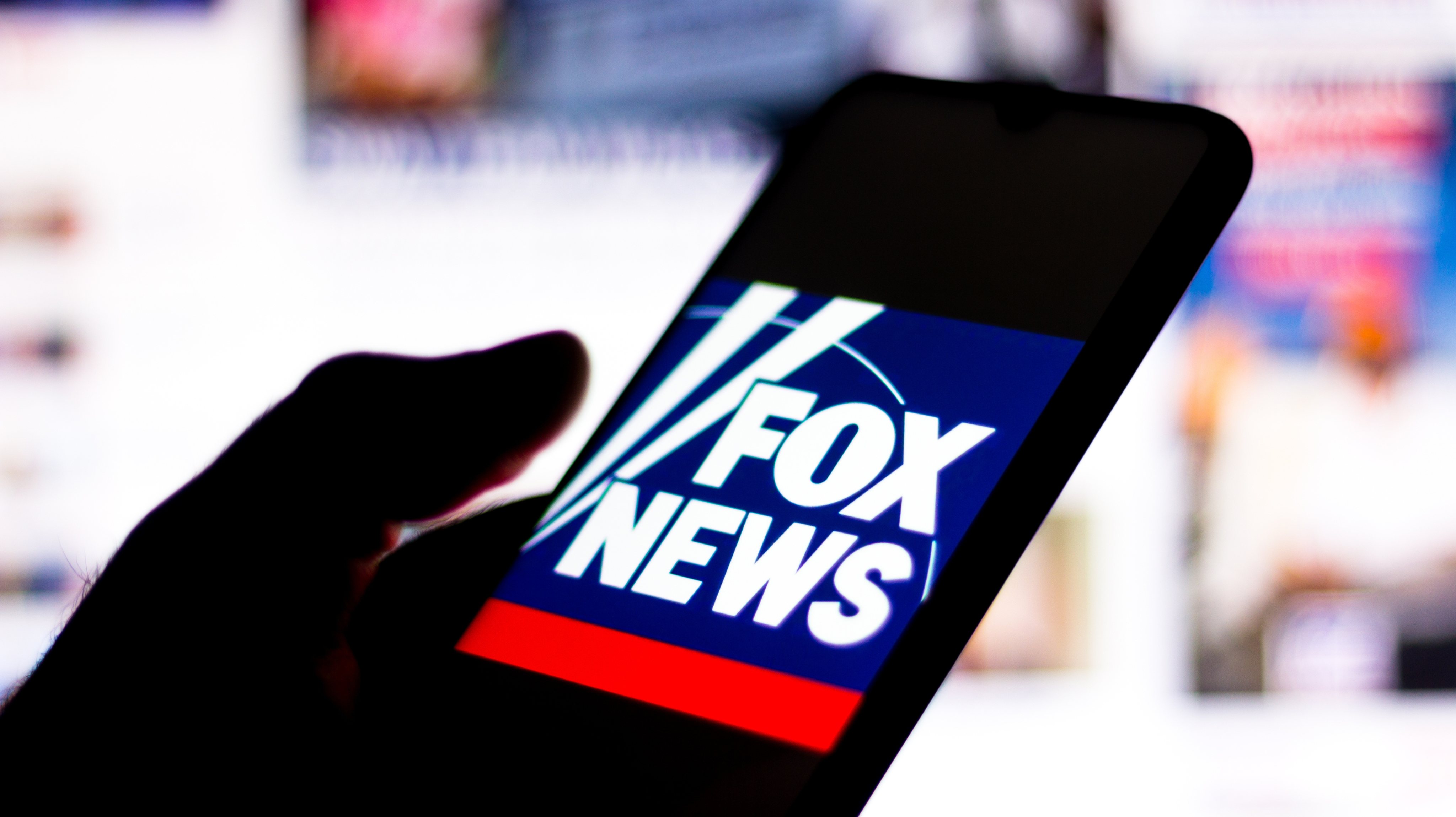 In this photo illustration the Fox News Channel logo seen