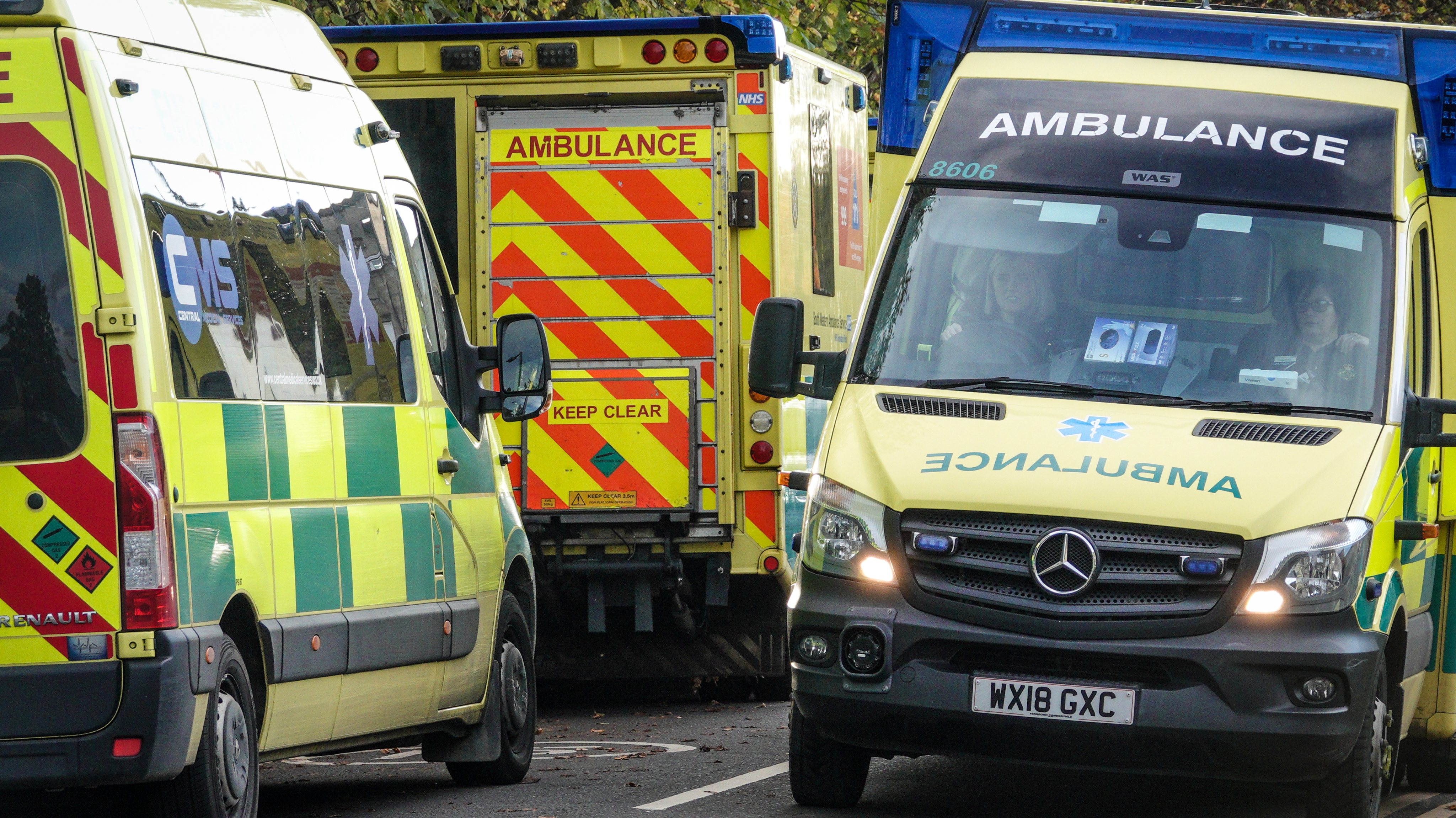 Ambulance Queue Outside Hospital