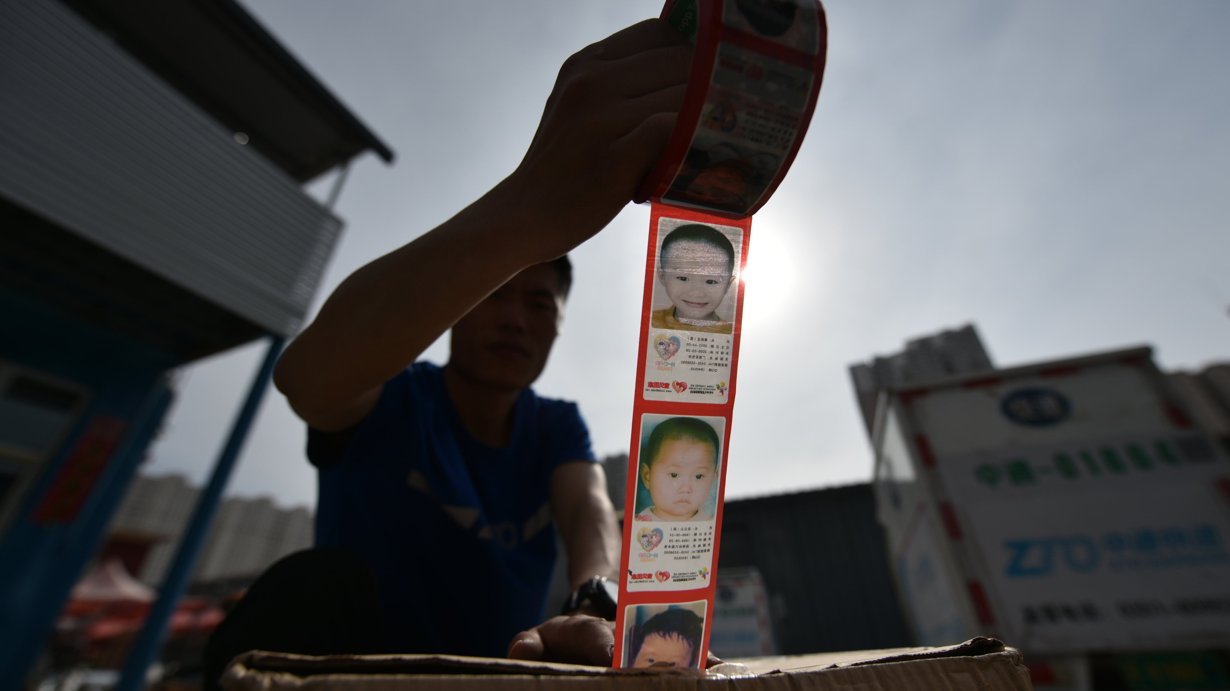 Missing Children&#039;s Information Printed On Tape