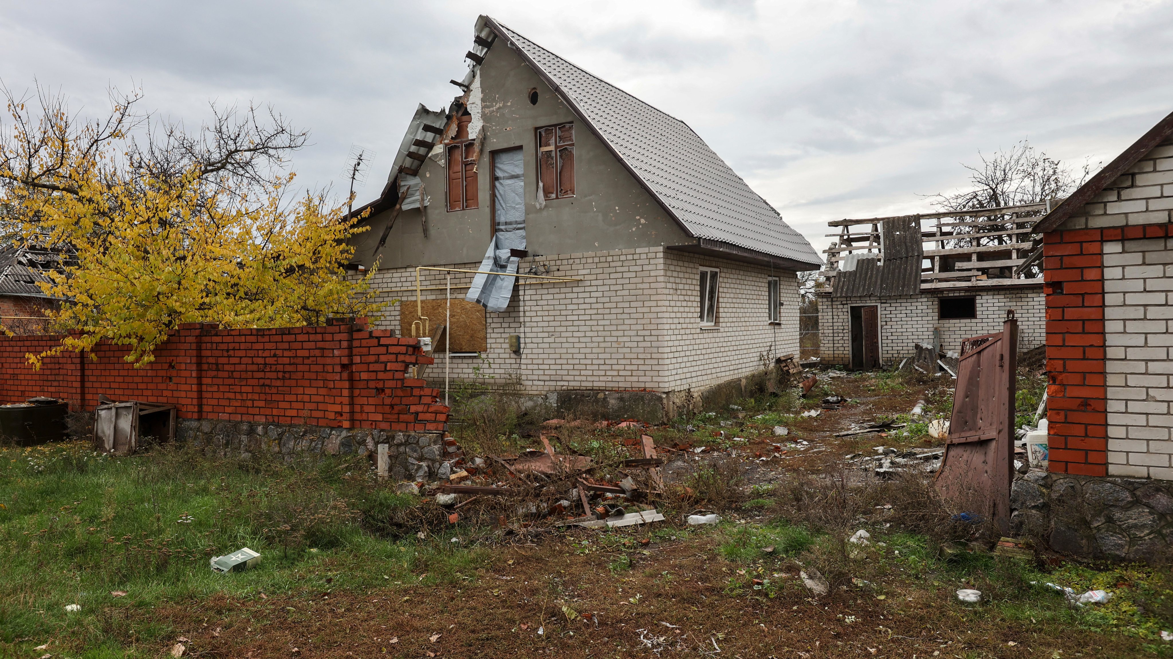 Consequences of Russian shelling in north of Kharkiv Region