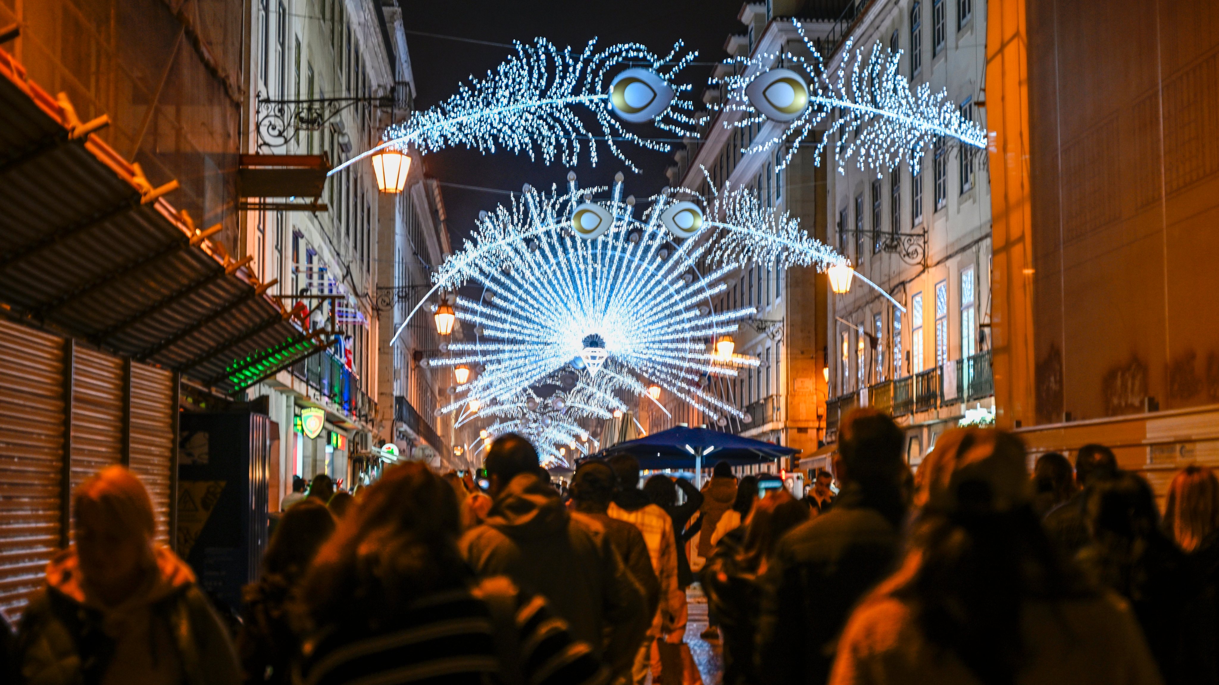 Christmas And New Year Illuminations In Lisbon