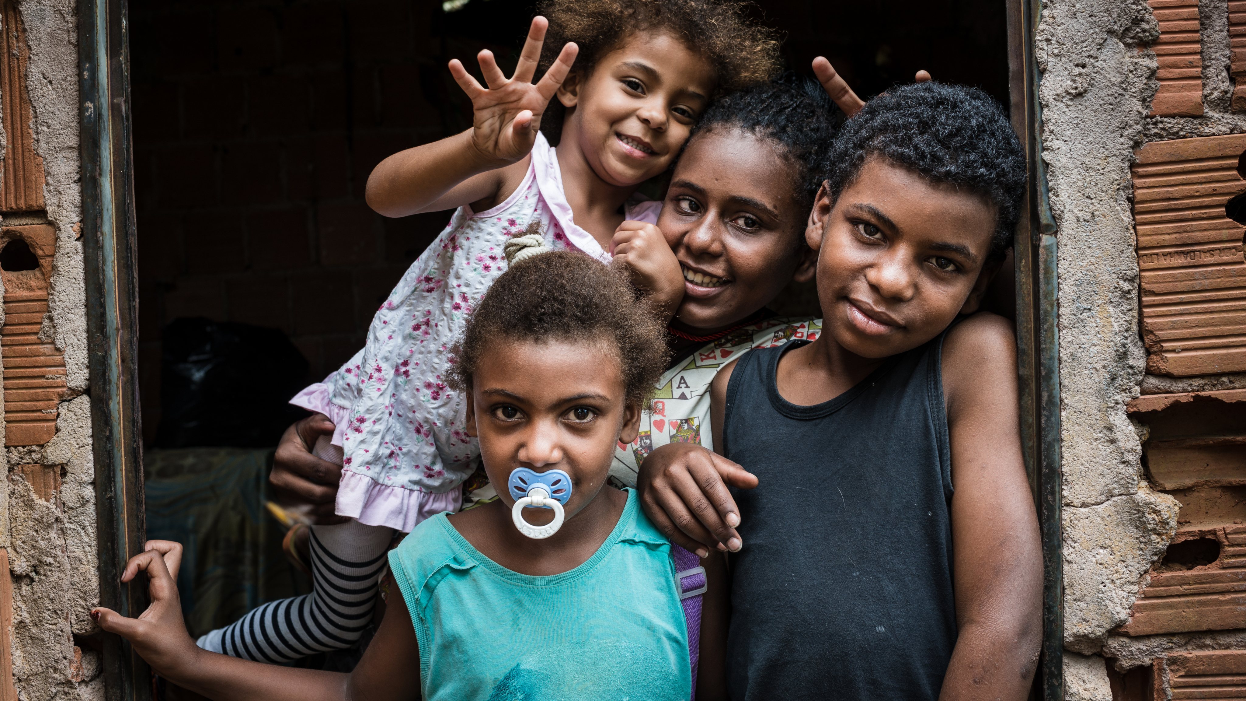 Brazilian children at home, Rio de Janeiro State