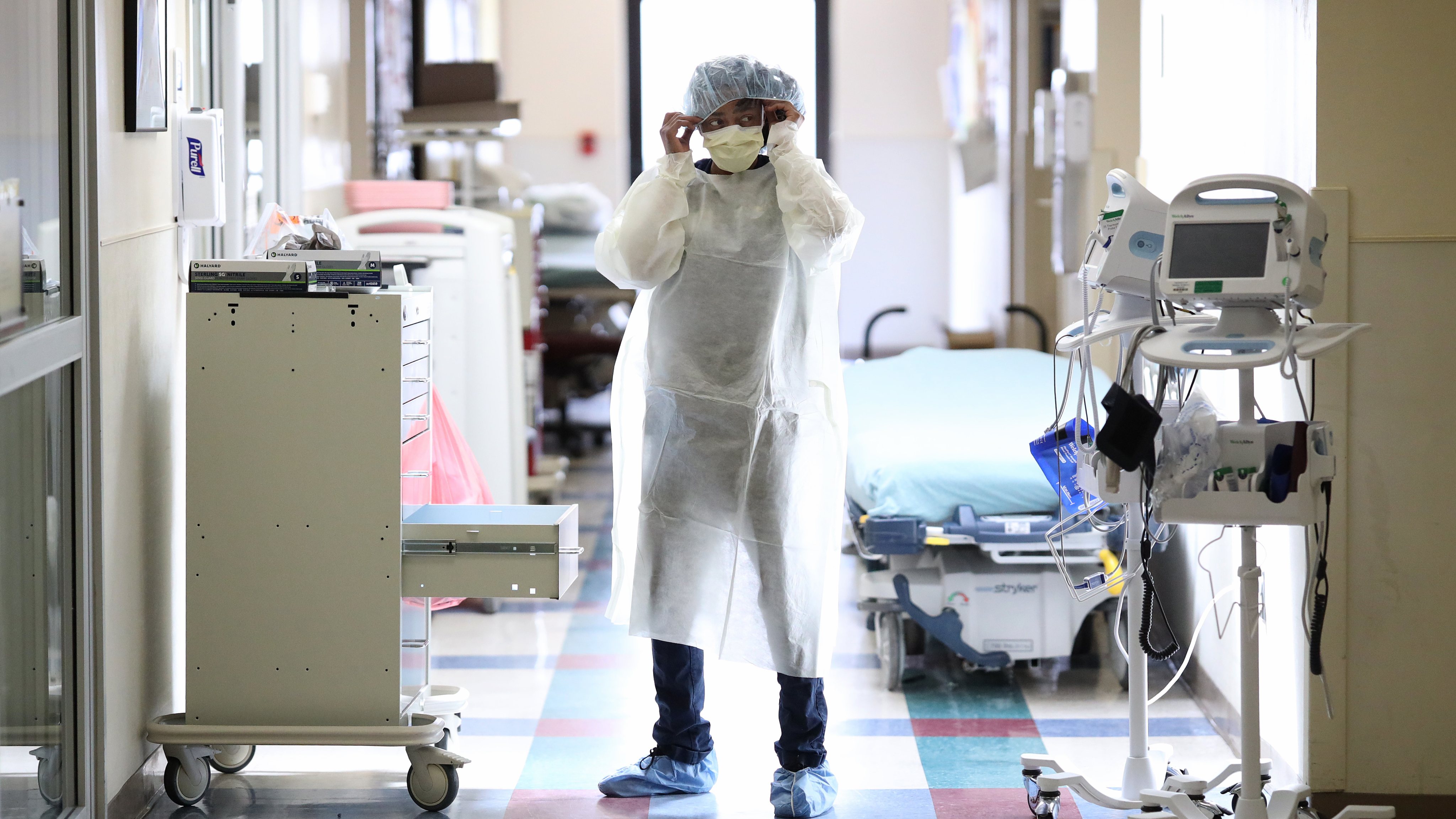 Medical Workers Inside Maryland Hospital Work During Coronavirus Pandemic