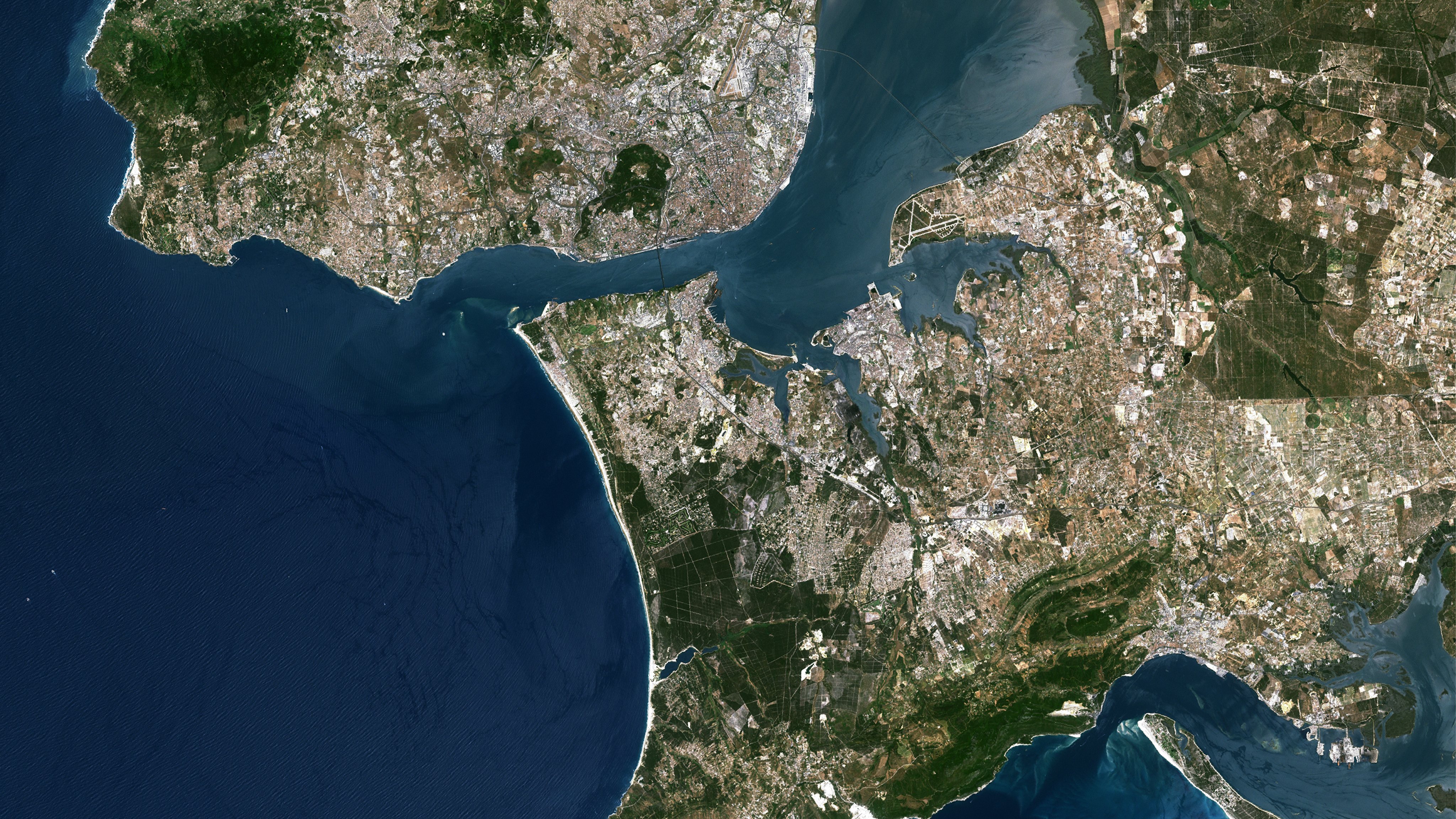 Lisbon, Portugal, True Colour Satellite Image