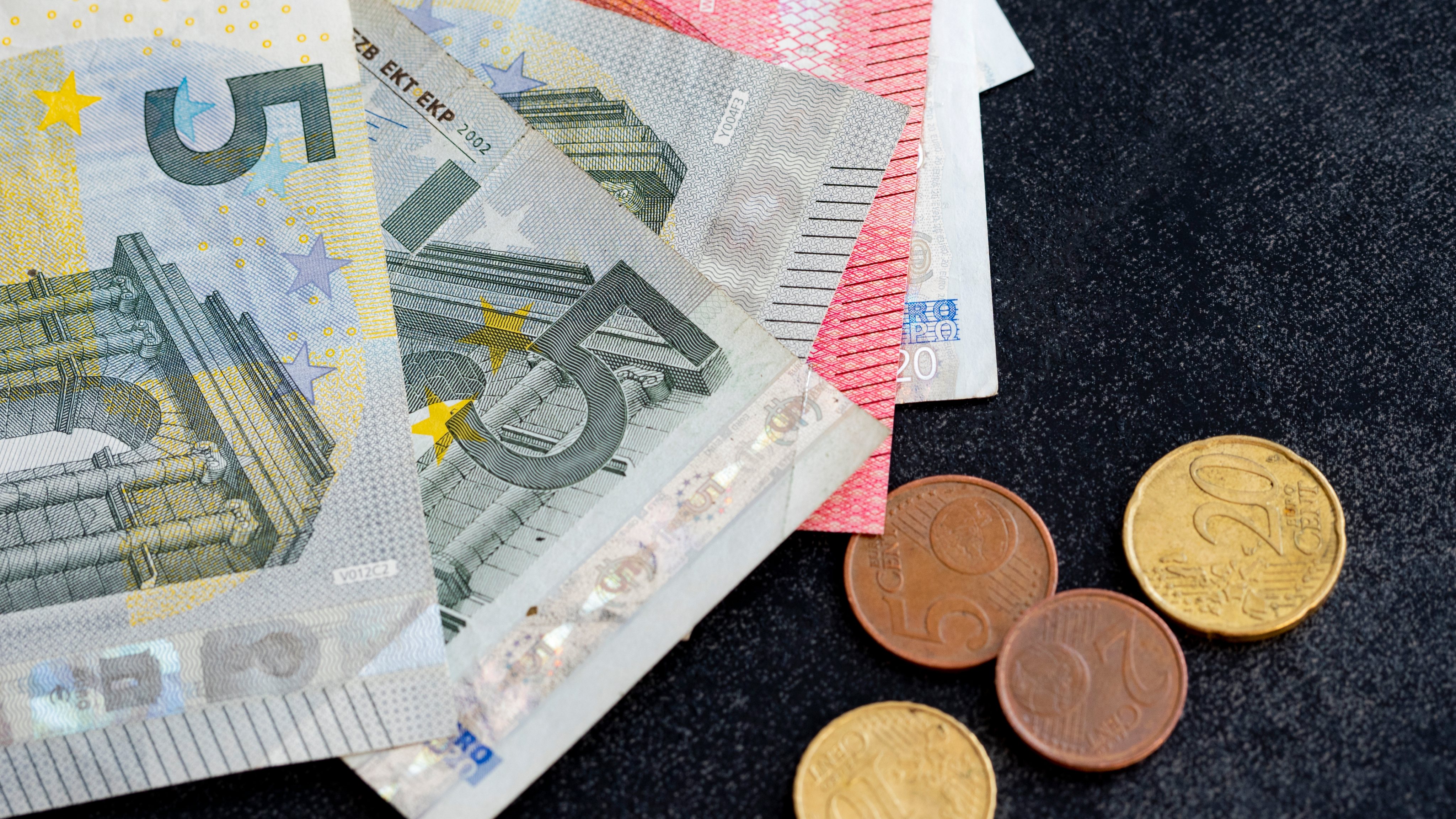 In this photo illustration a collection of various Euro