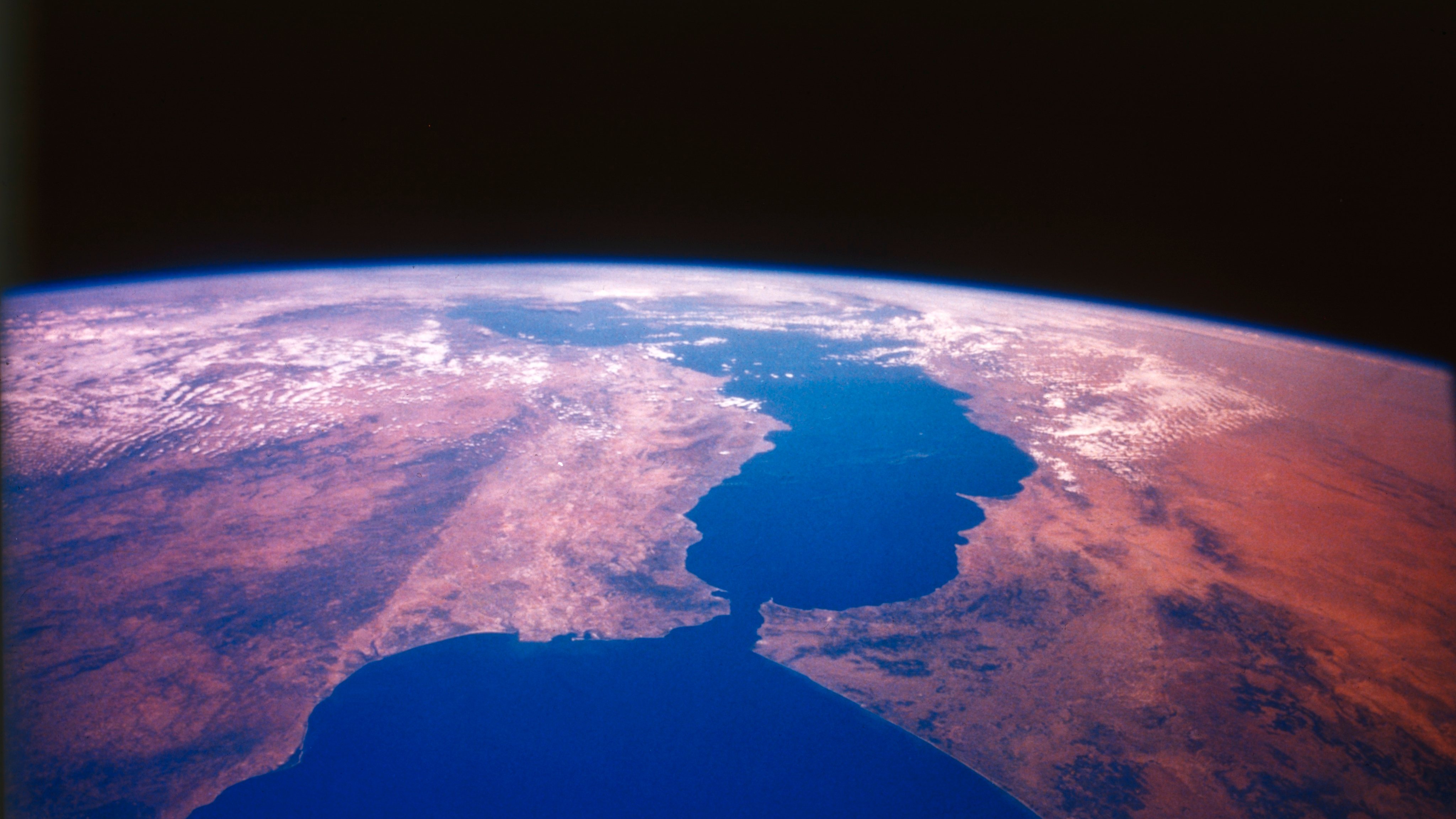 Estreito de Gibraltar visto do Espaço