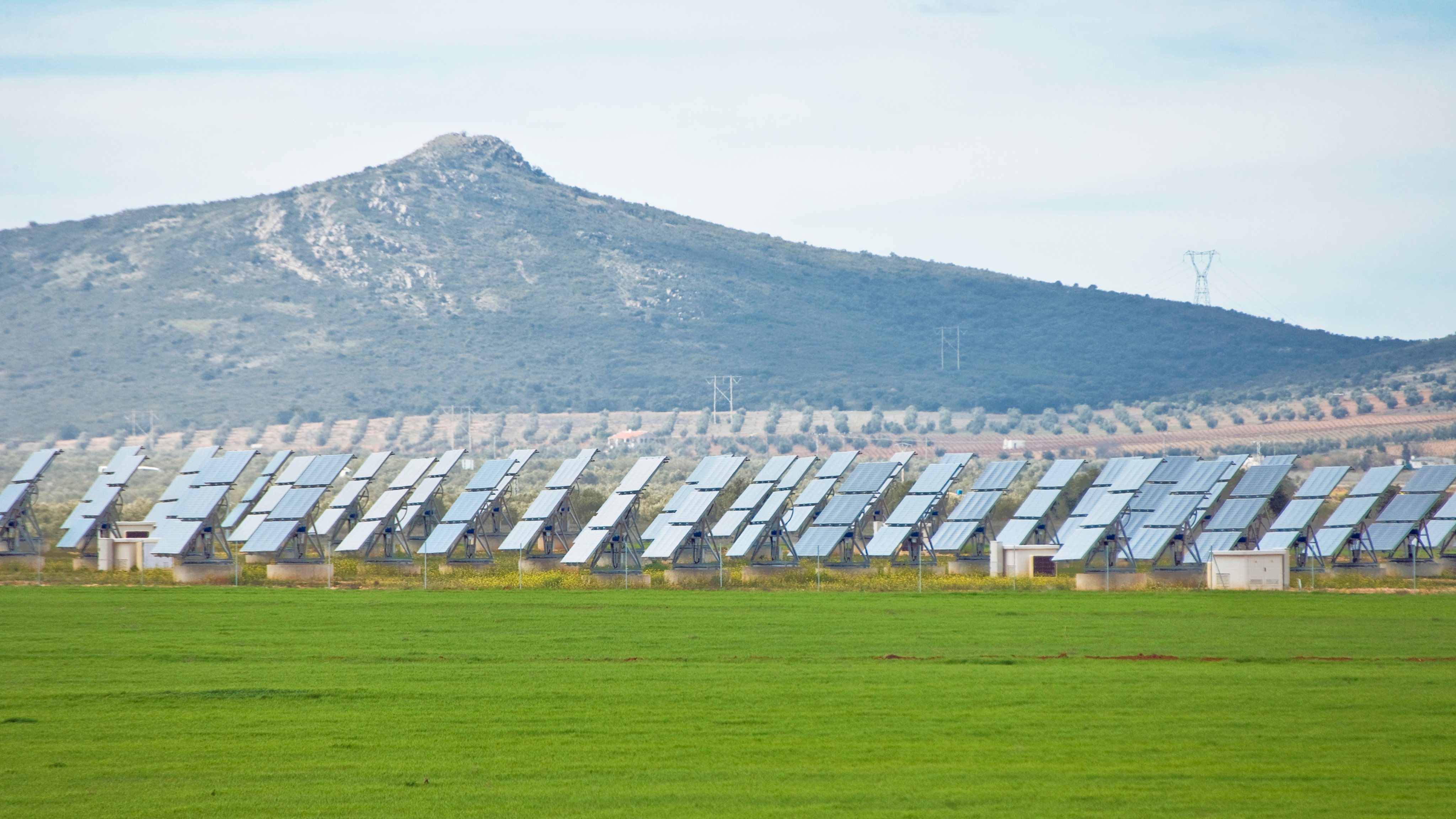 Array of Solar Panels in Southern Spain, between Madrid and Granada