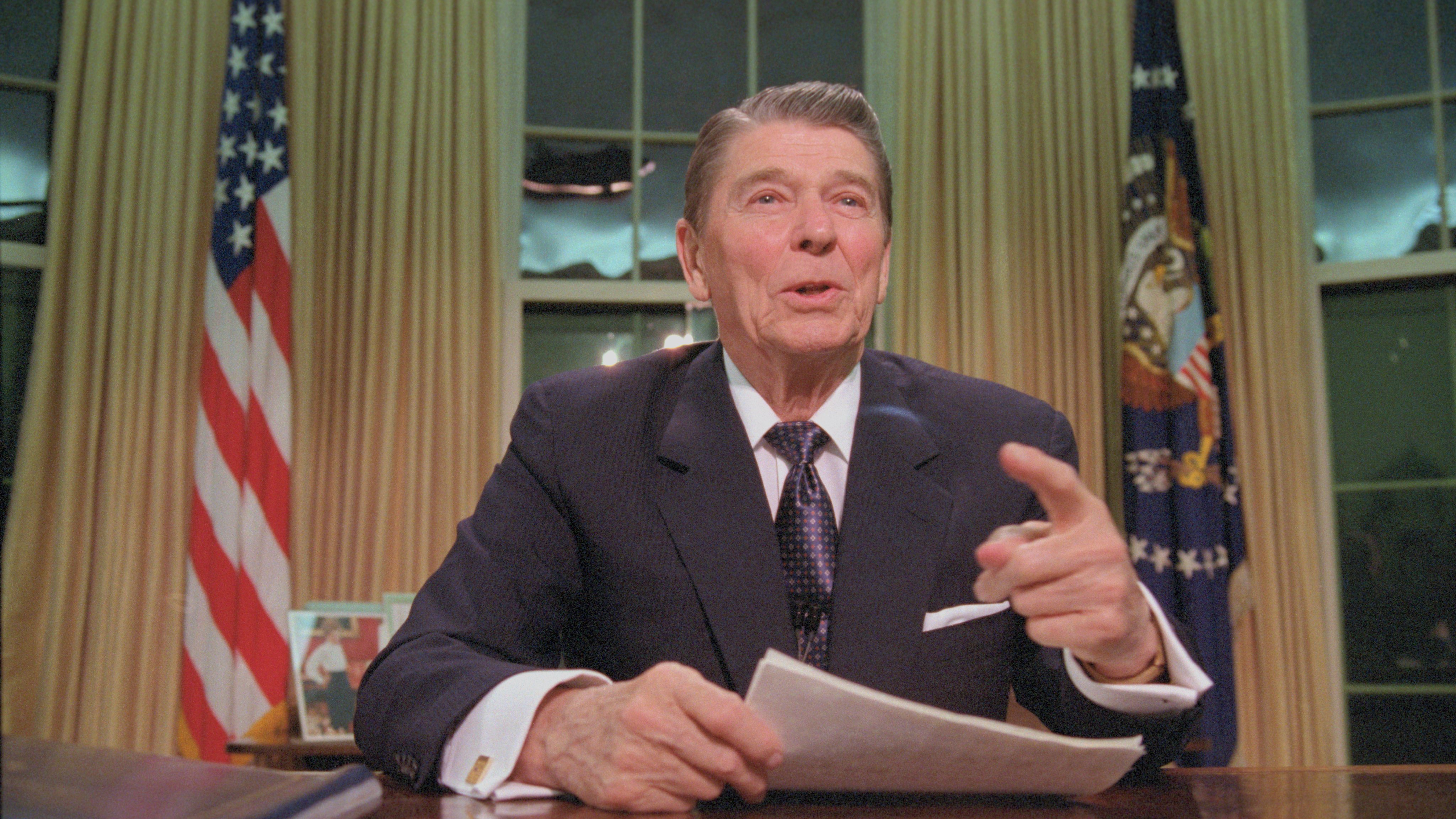 Ronald Reagan After Television Address
