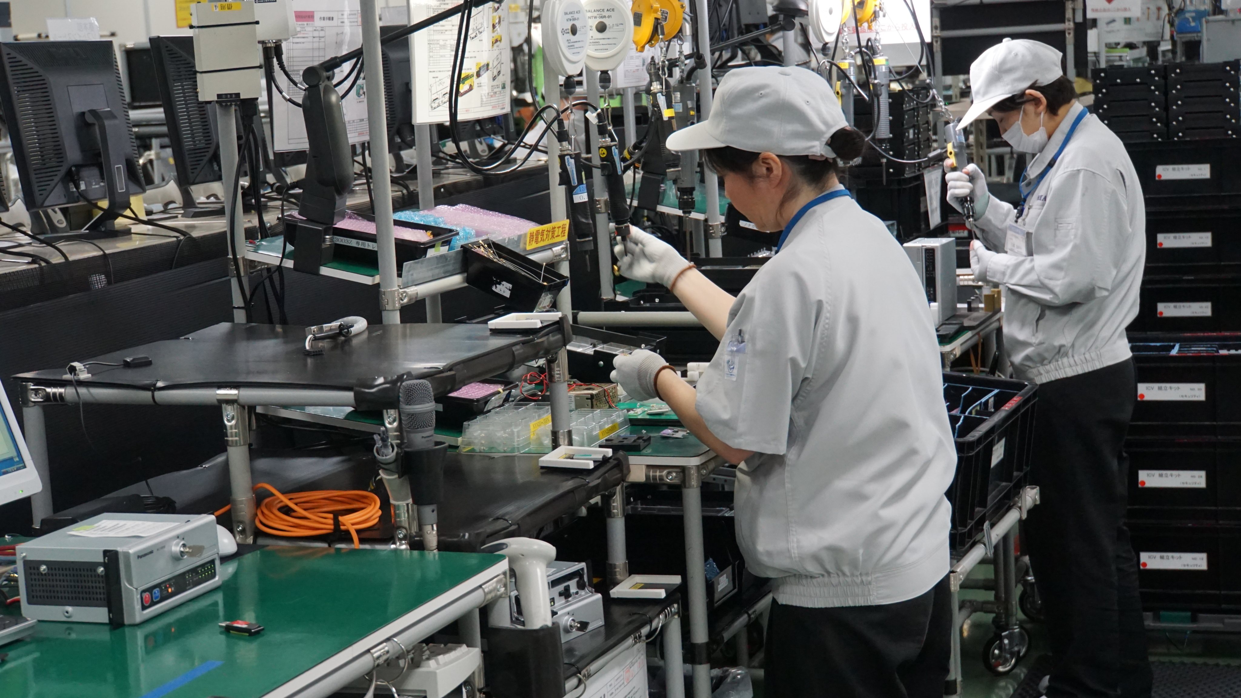 Workers in Panasonic factory