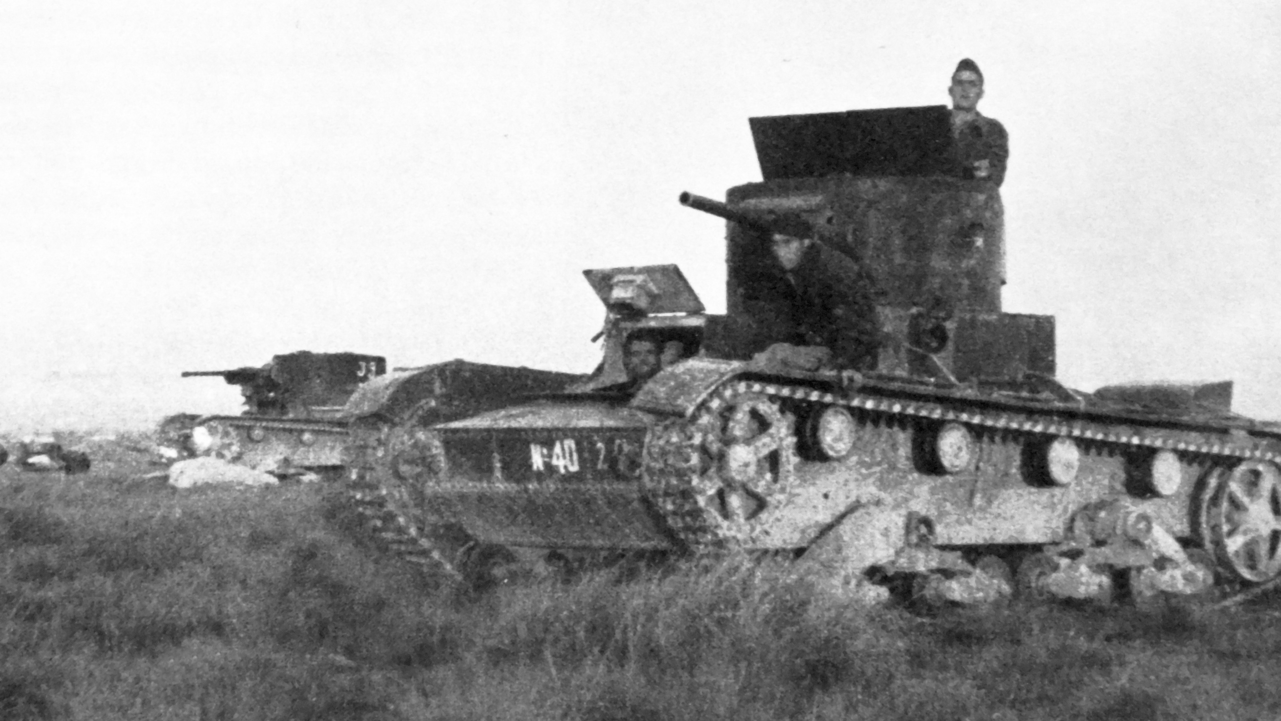 Soviet Russian tanks, during the Spanish Civil War.